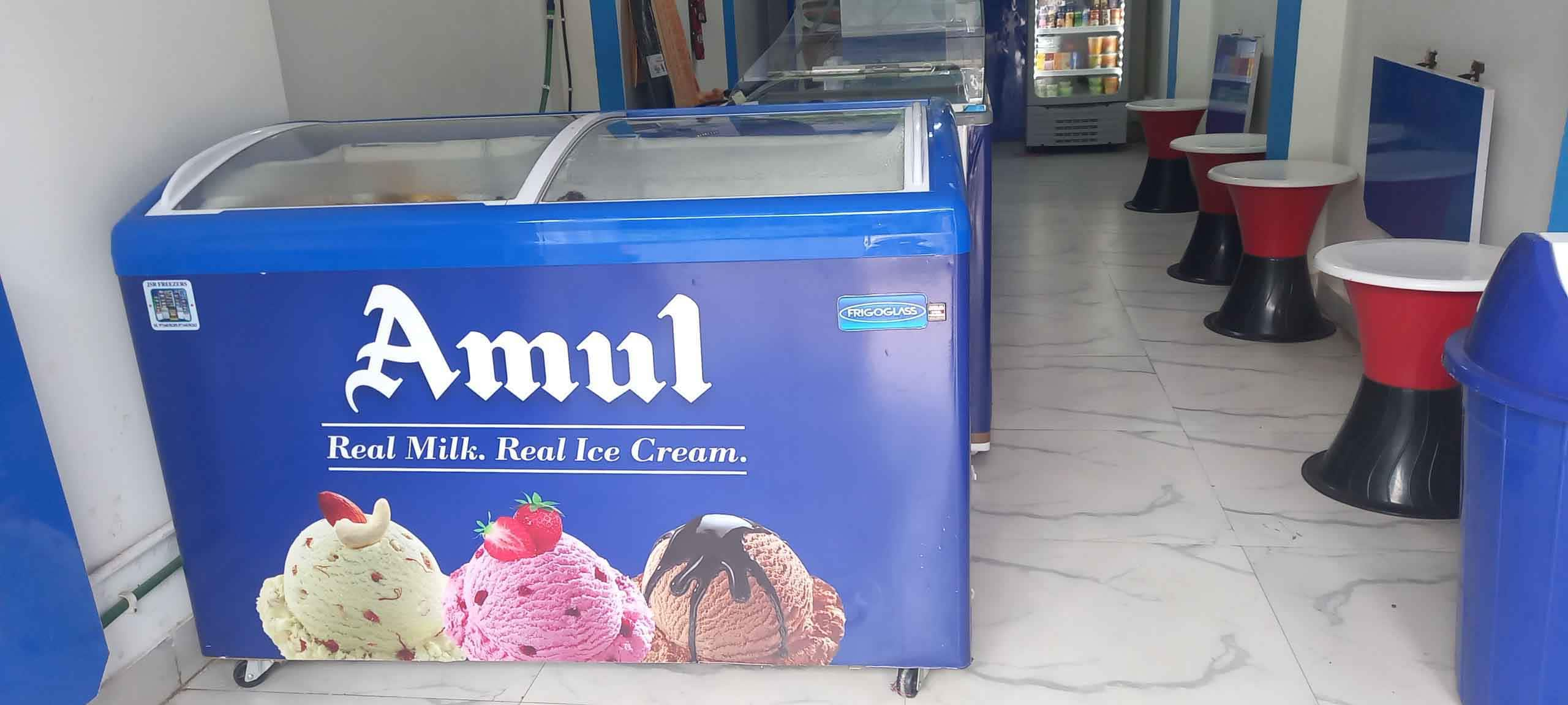 amul ice cream freezer size