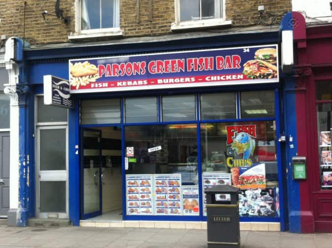 Parsons Green Fish Bar Menu, Menu for Parsons Green Fish Bar, Parsons