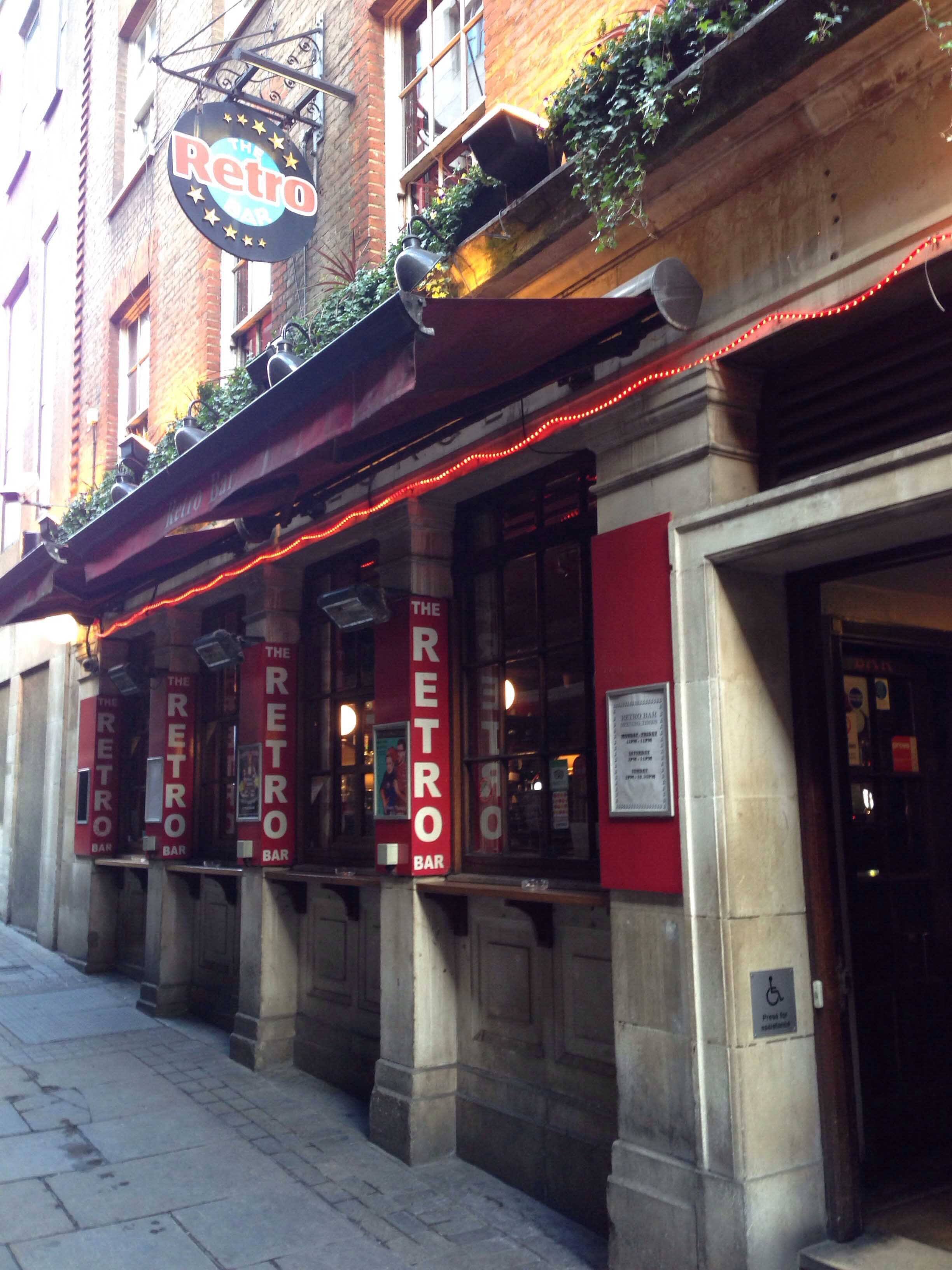 Menu of The Retro Bar, Strand, London