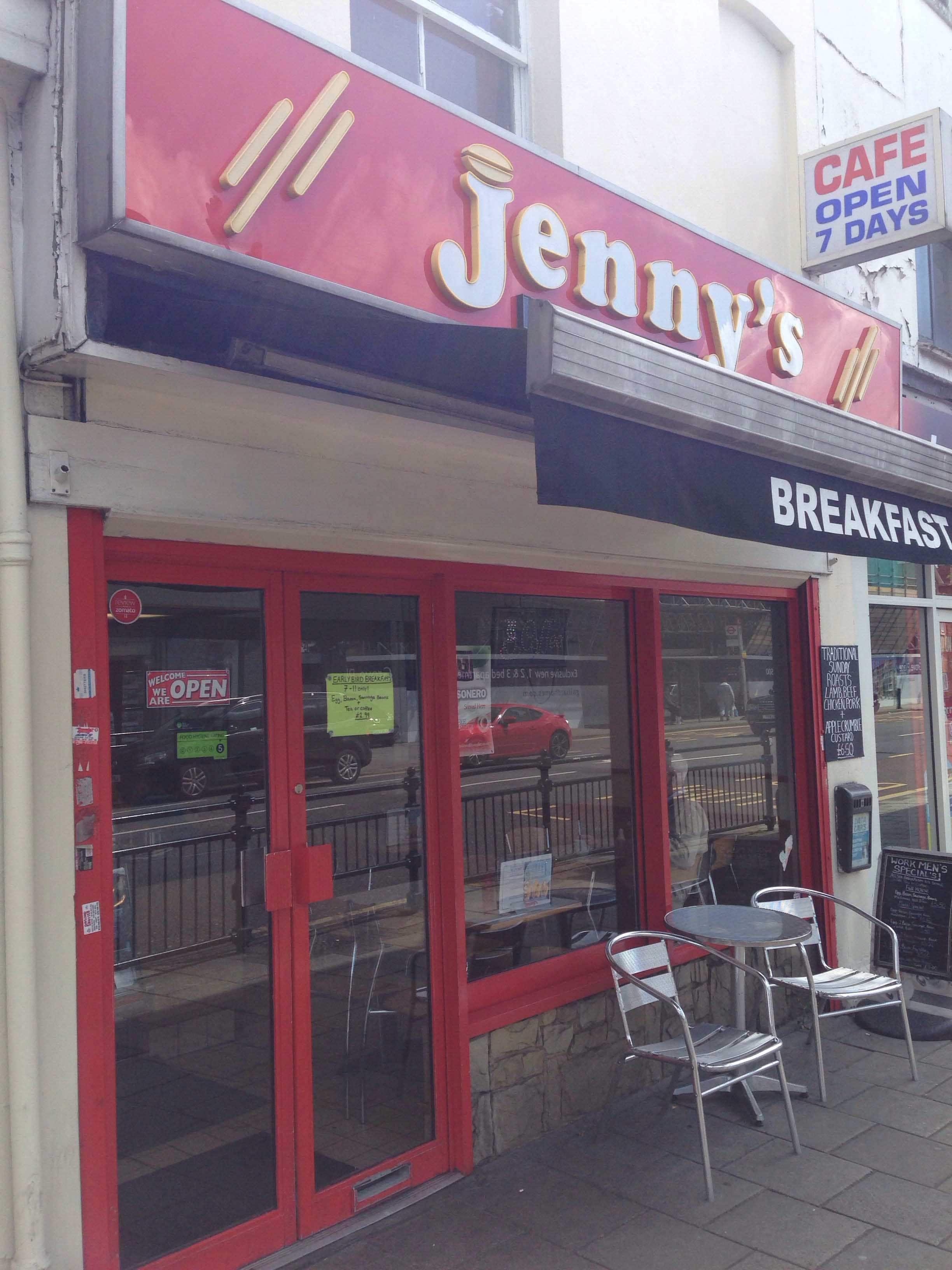 Menu of Jenny's Cafe, New Eltham, London