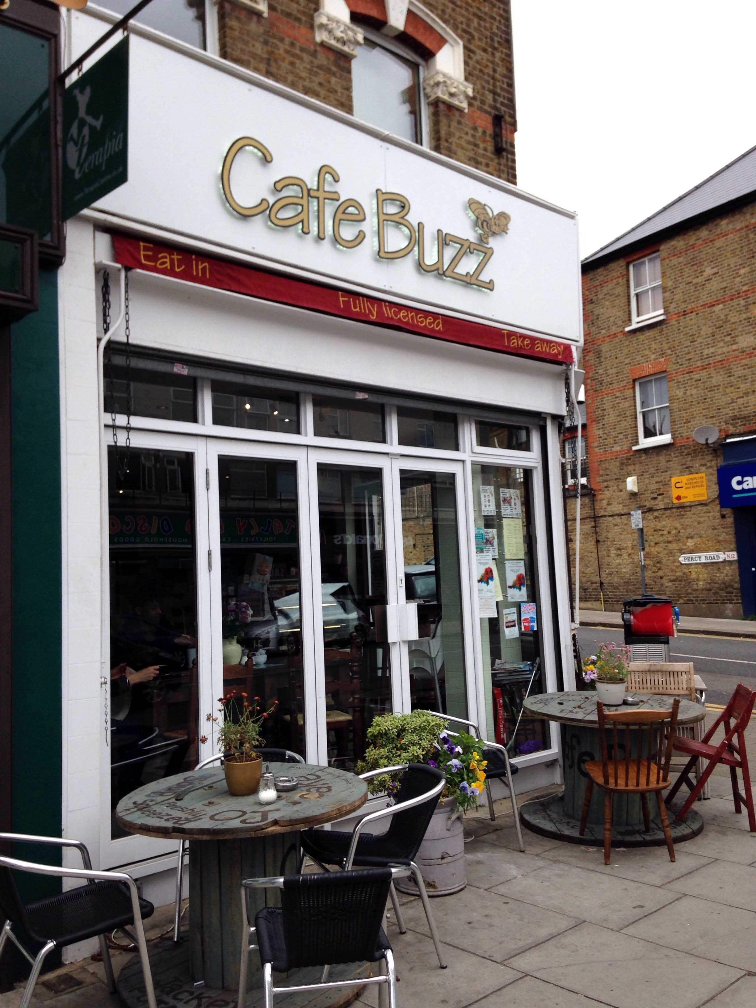 Menu of Cafe Buzz, North Finchley, London