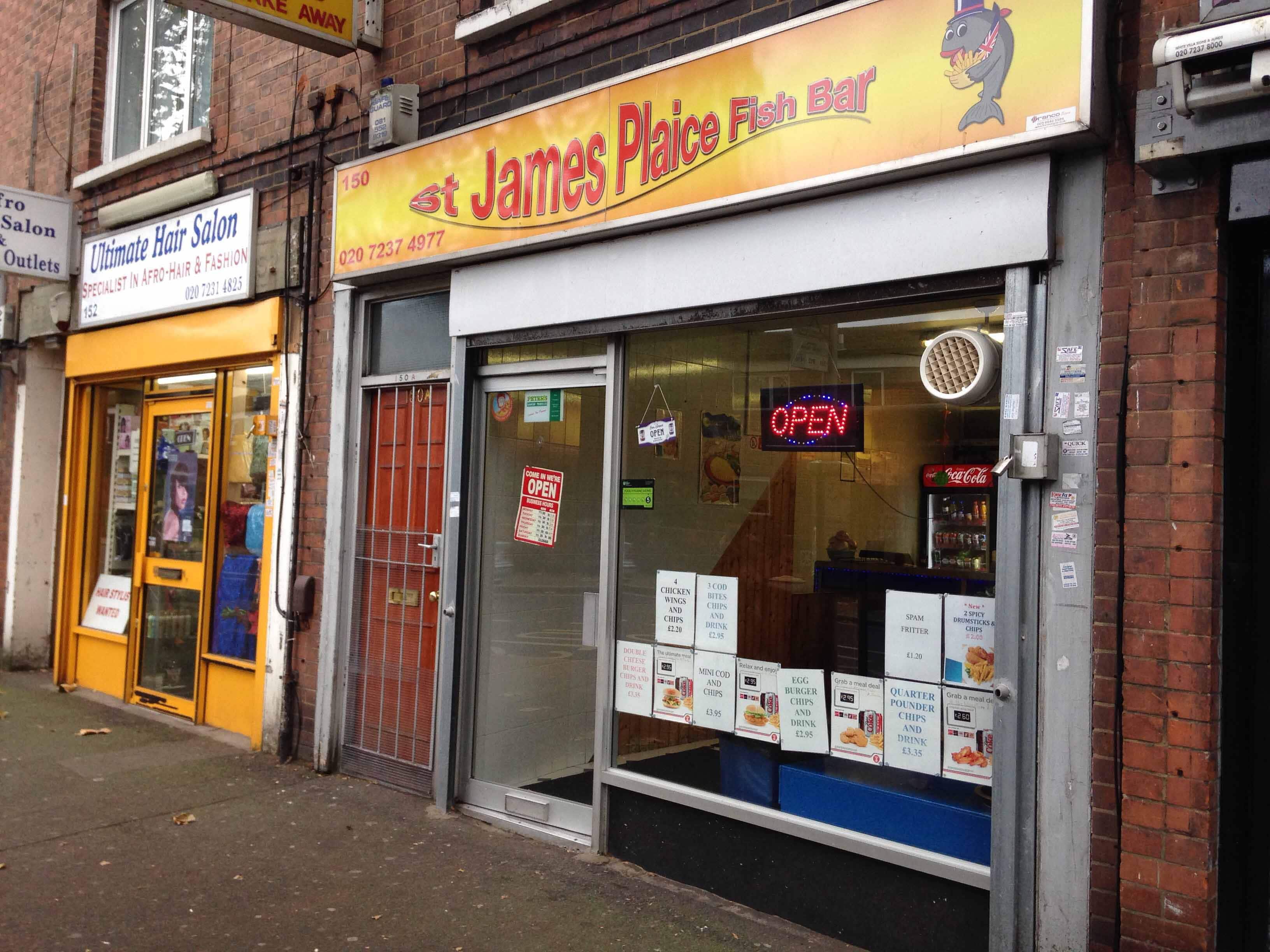 St James Plaice Fish Bar Menu, Menu for St James Plaice Fish Bar