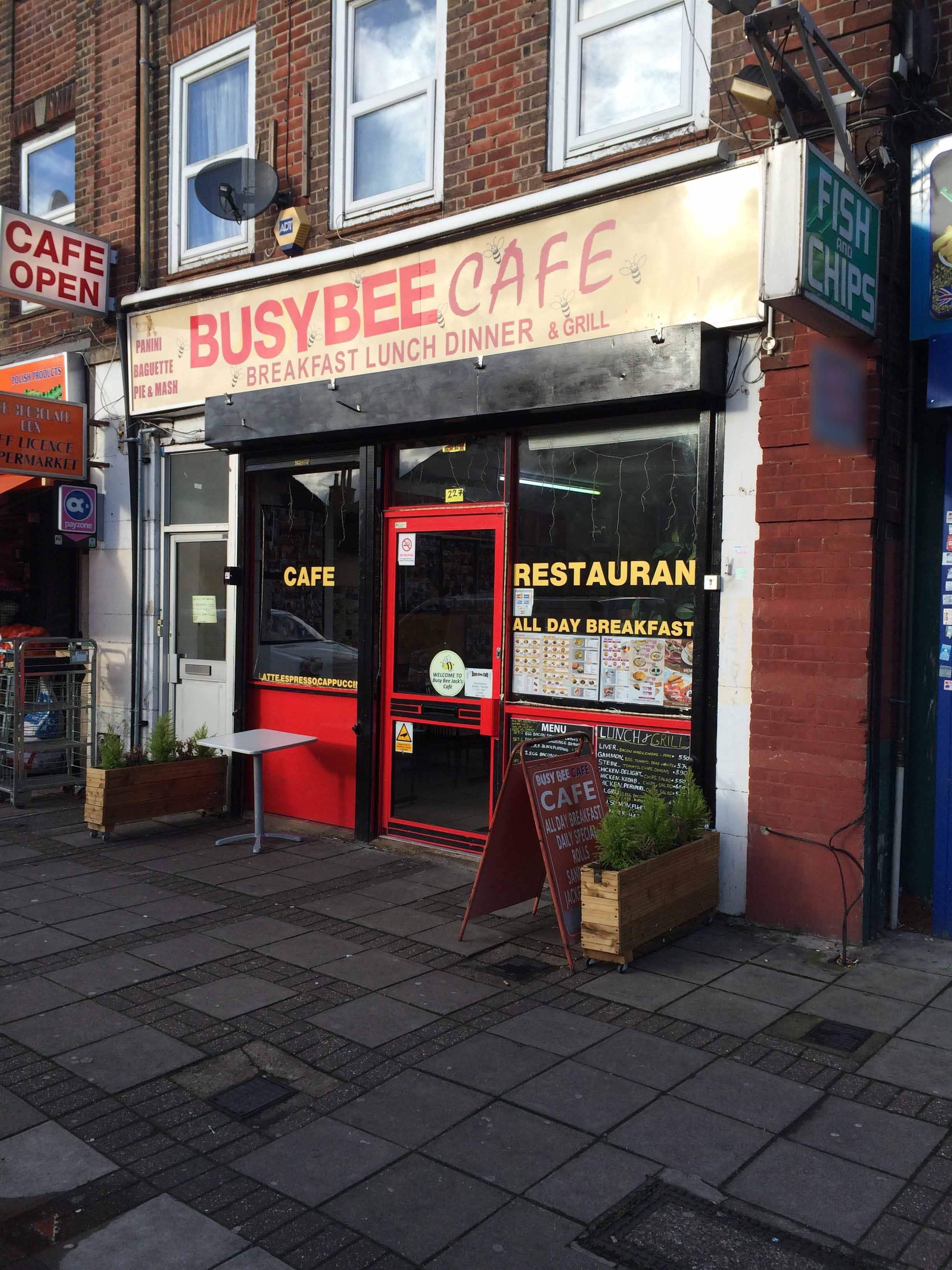 Menu of Busy Bee Cafe, Edgware, London