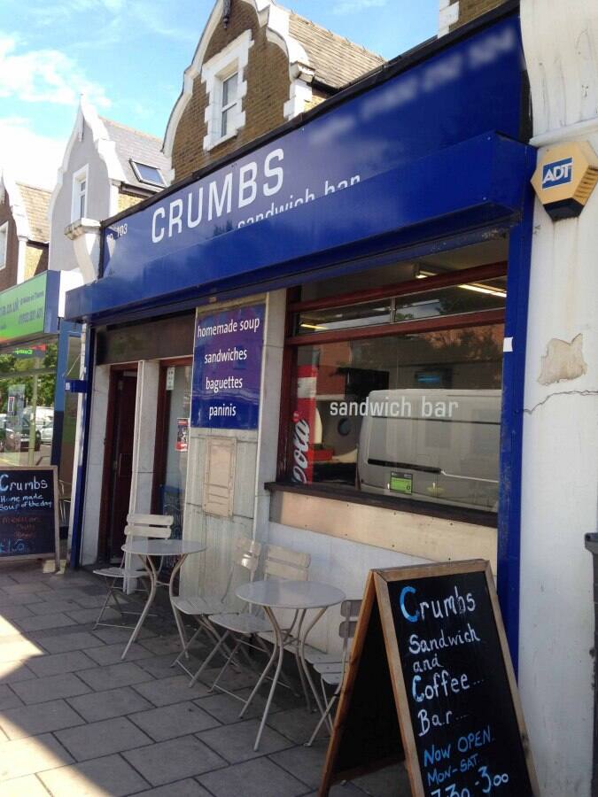 Crumbs Sandwich Bar Menu, Menu v reštaurácii Crumbs Sandwich Bar