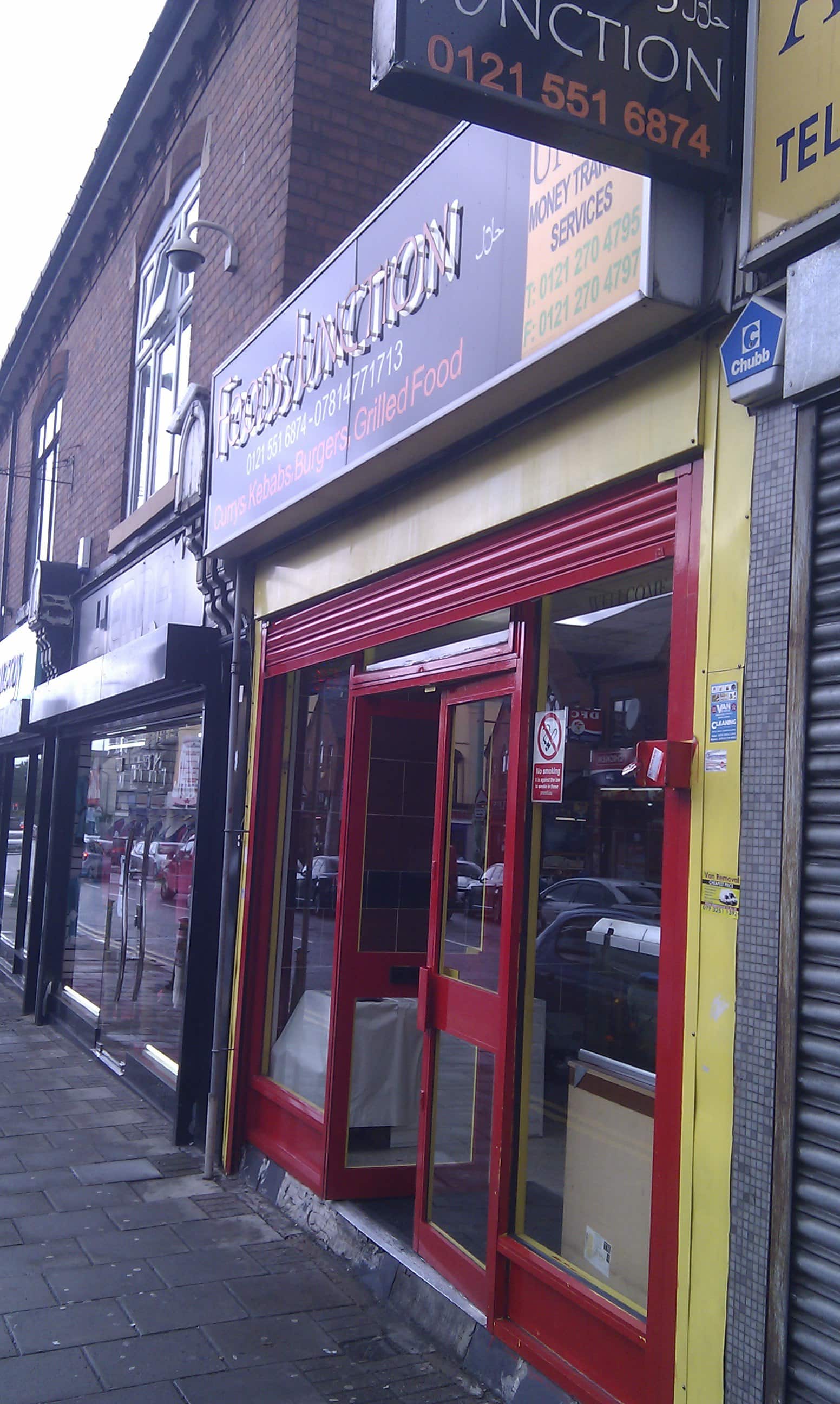 Menu of Foods Junctions, Lozells, Birmingham