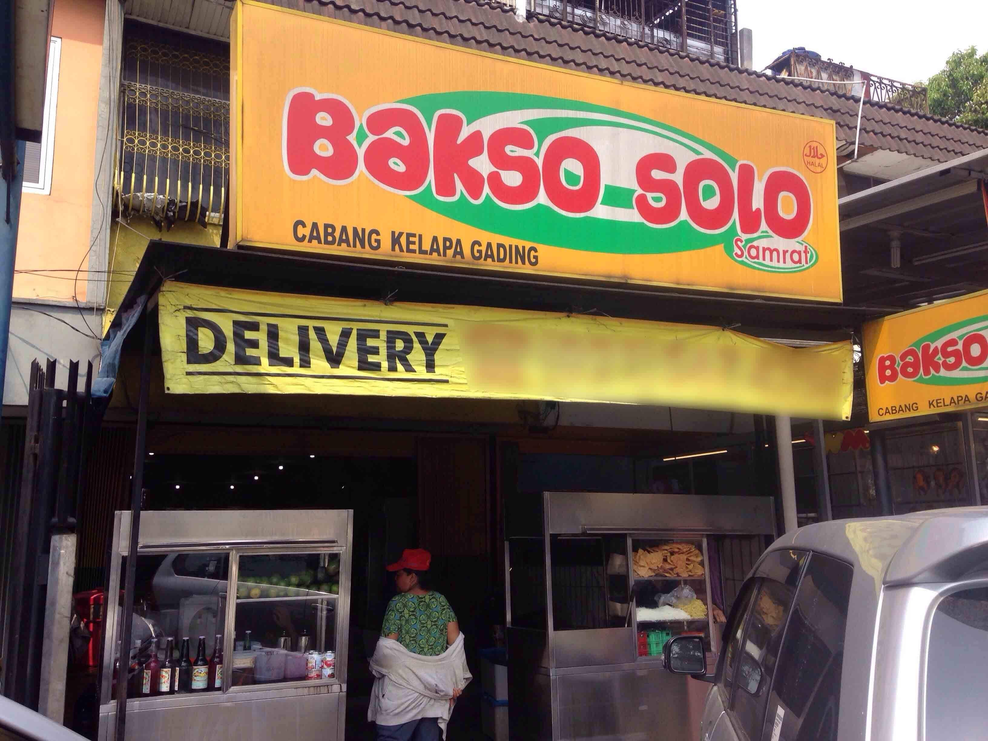 Menu Of Bakso Solo Samrat Tanjung Duren Jakarta