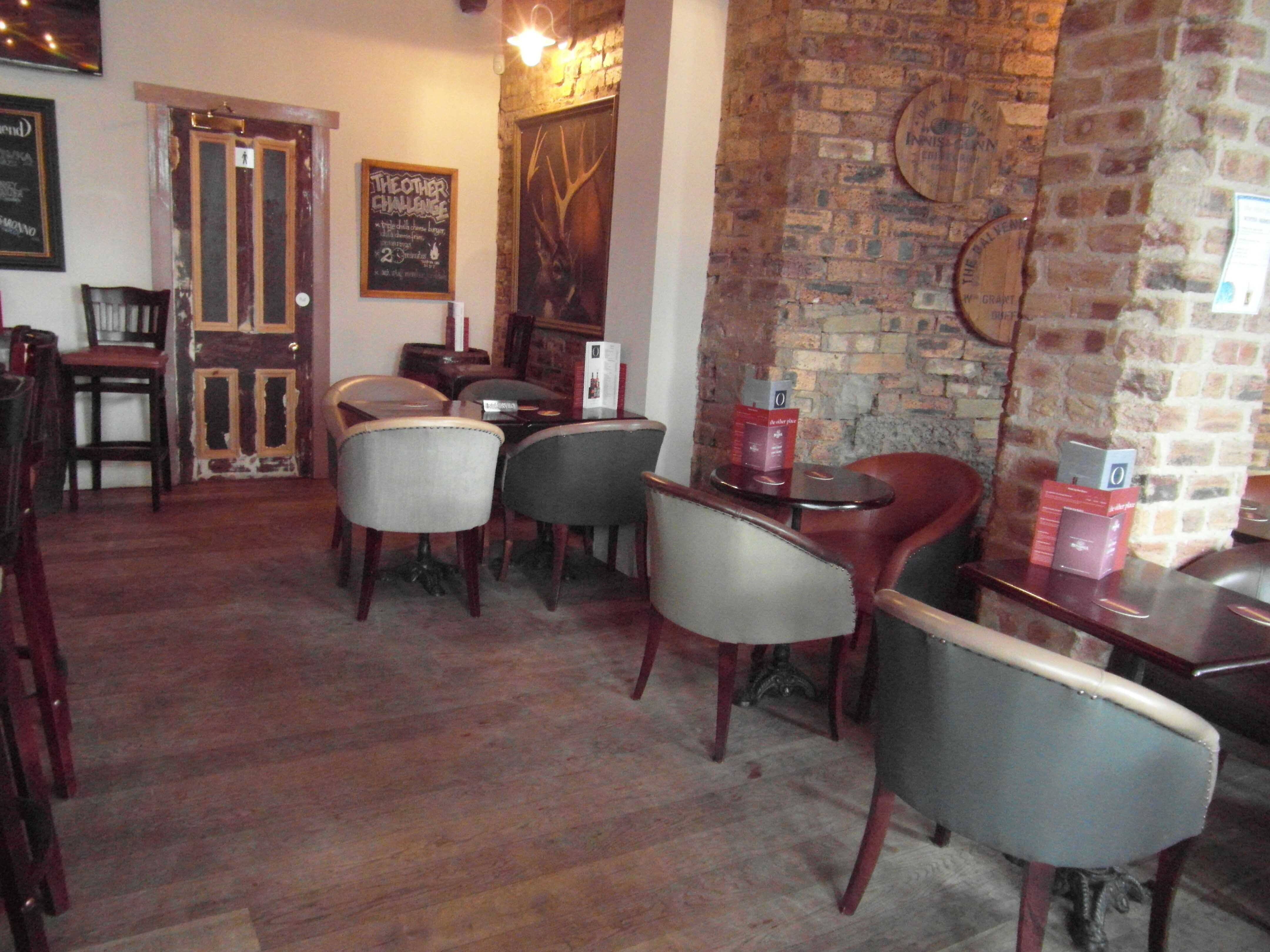 Menu of The Other Place, Canonmills, Edinburgh