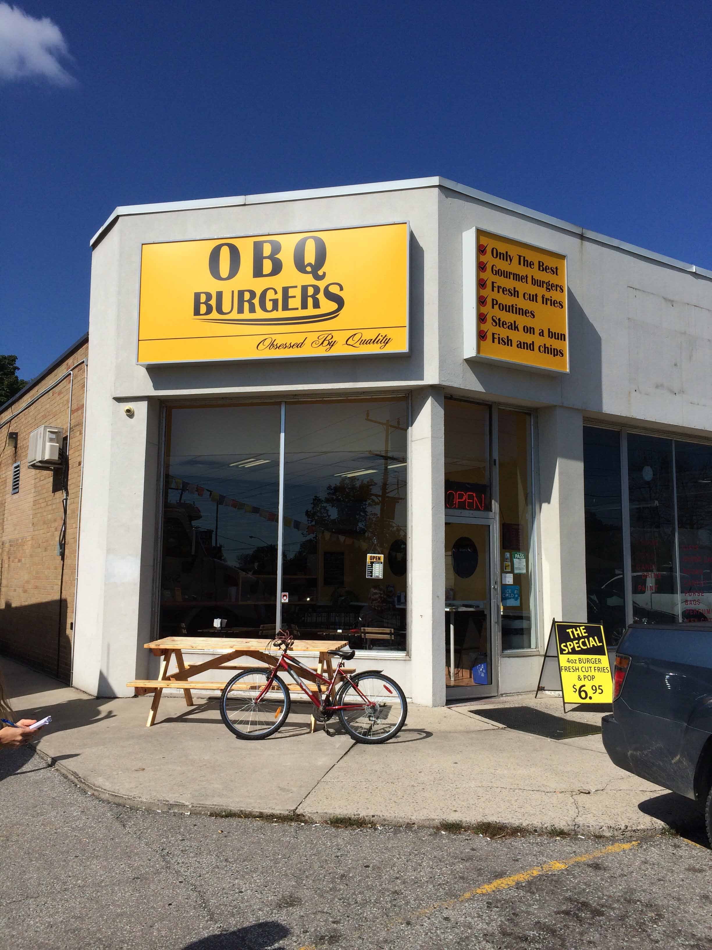 Menu of OBQ Burgers, Etobicoke, Toronto