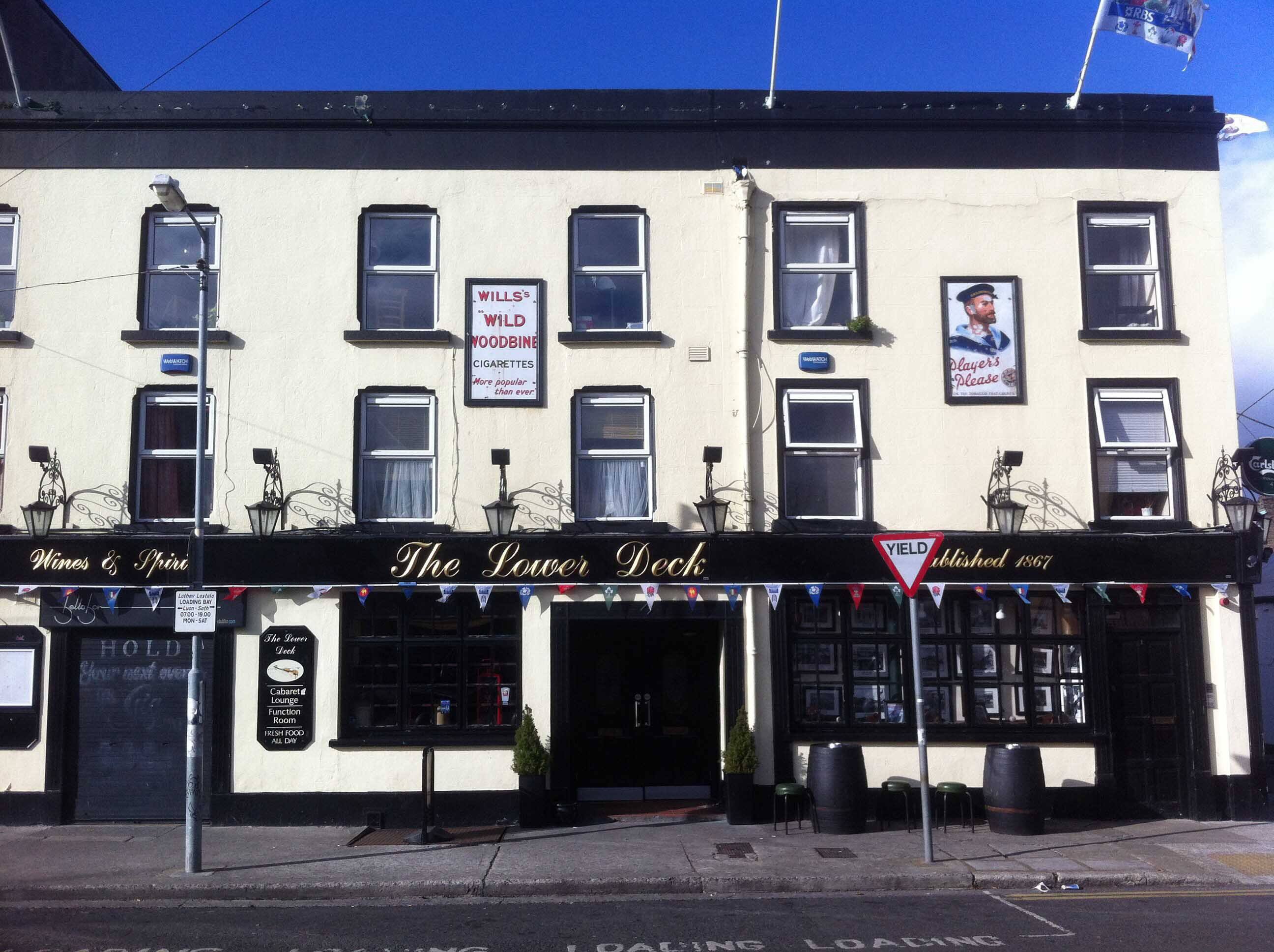 The Lower Deck Menu, Menu for The Lower Deck, Portobello, Dublin