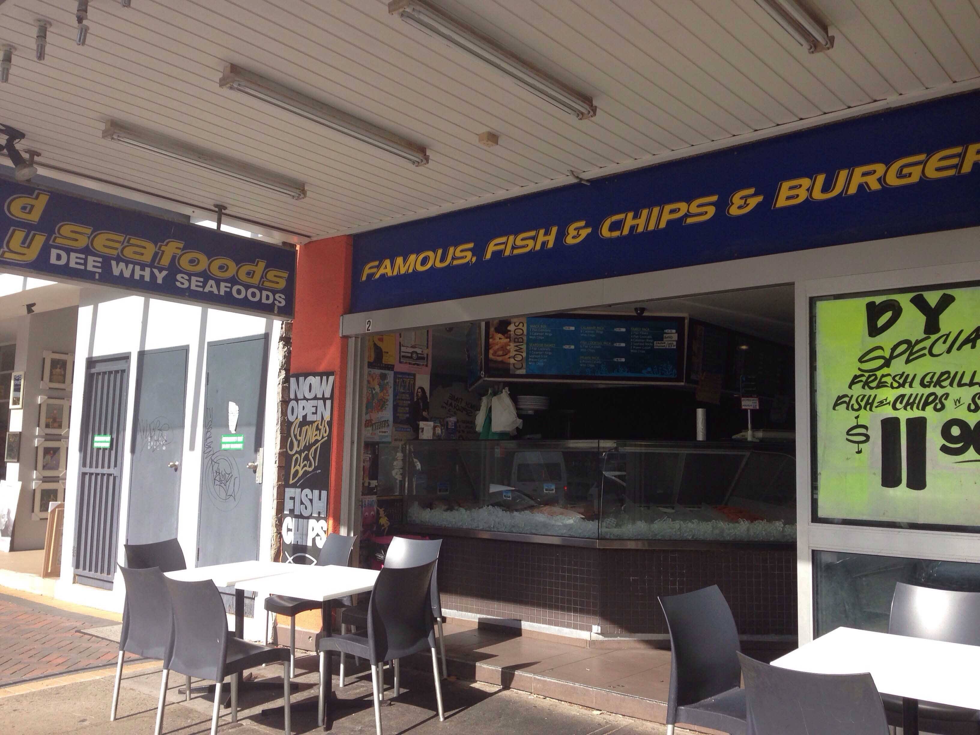 Menu of D.Y Seafoods, Dee Why, Sydney