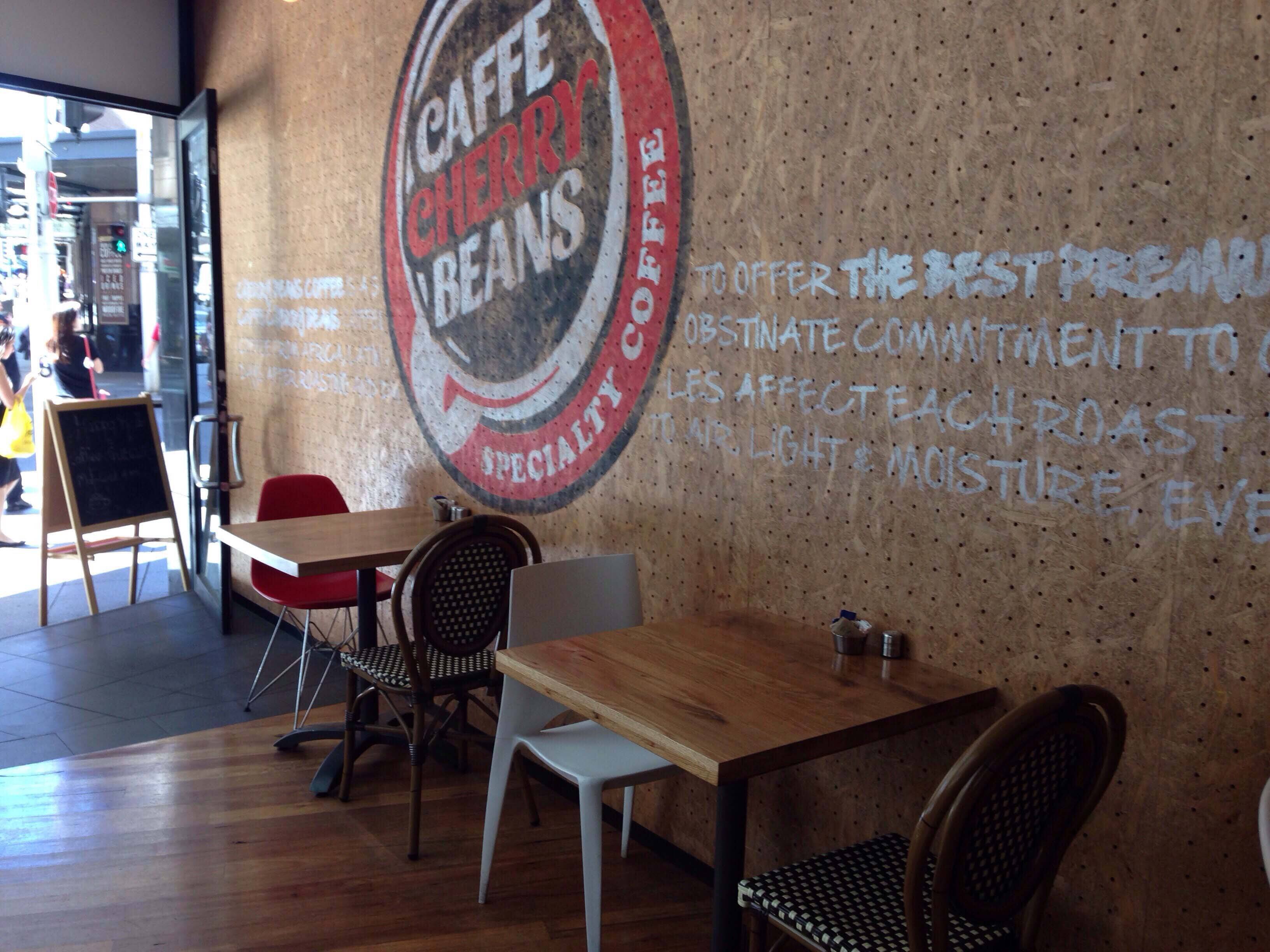 Menu of Caffe Cherry Beans, CBD, Sydney