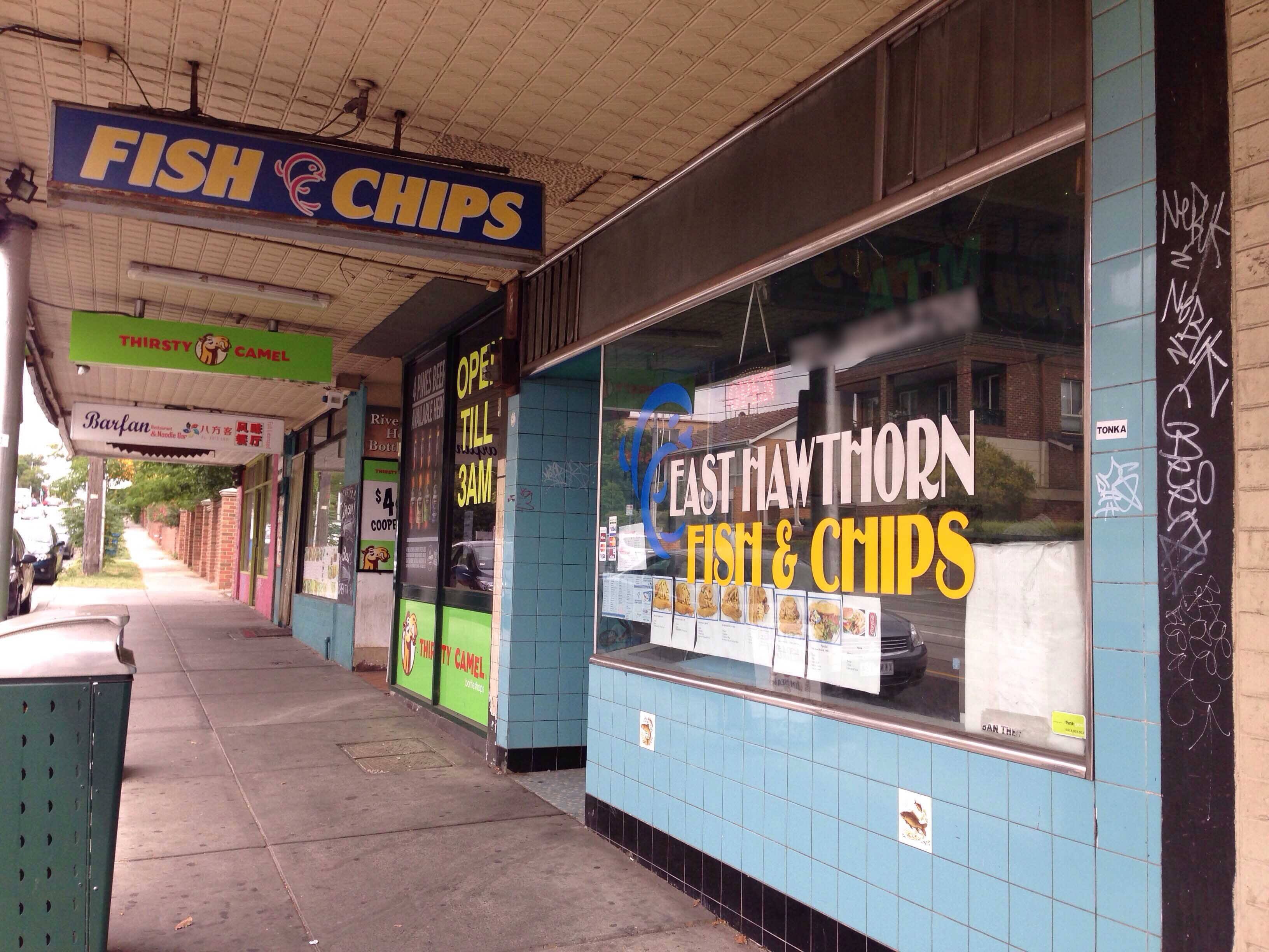 Menu of East Hawthorn Fish and Chips, Hawthorn East, Melbourne