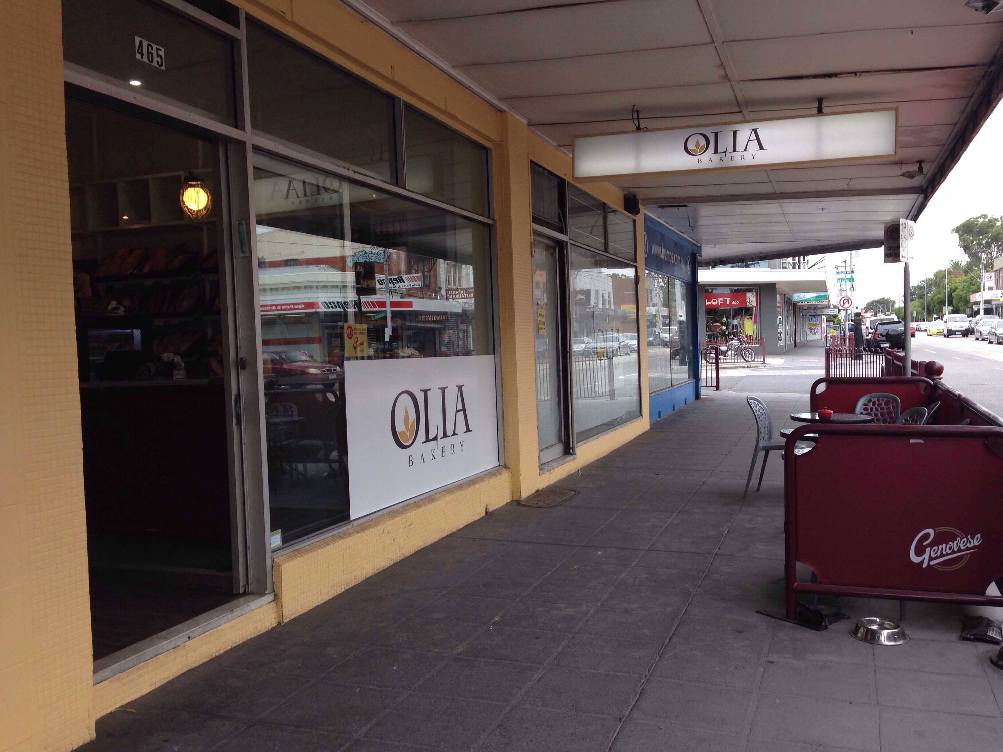 Menu of Olia Bakery, Elsternwick, Melbourne