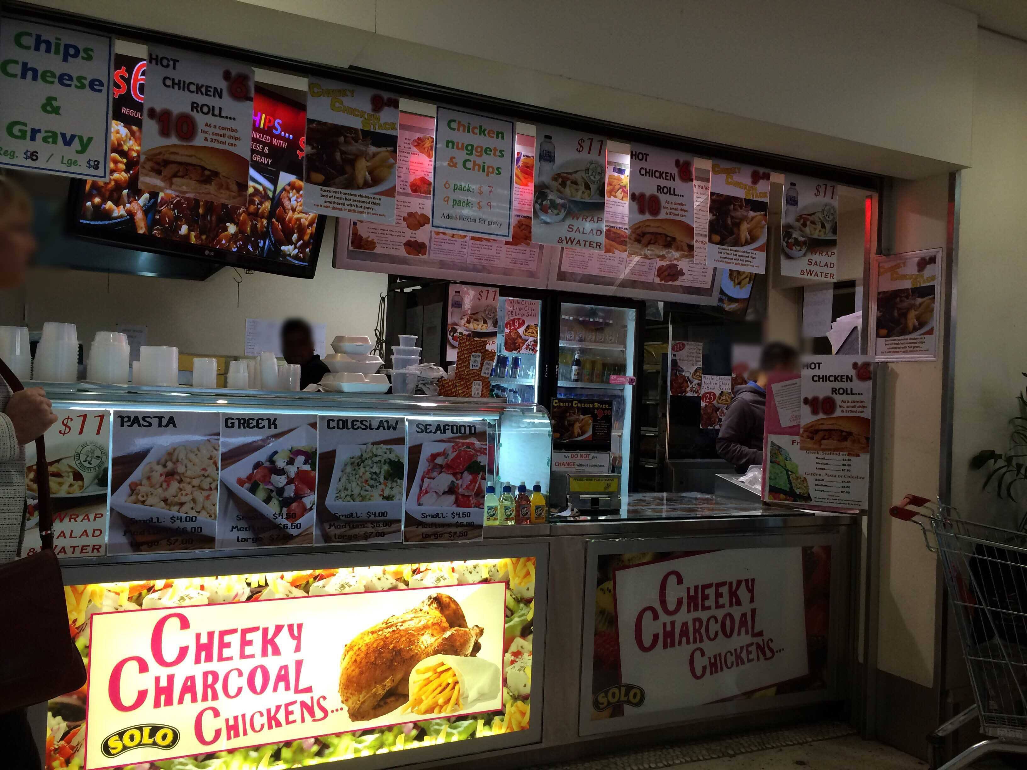 Menu of Cheeky Charcoal Chickens, Surfers Paradise, Gold Coast