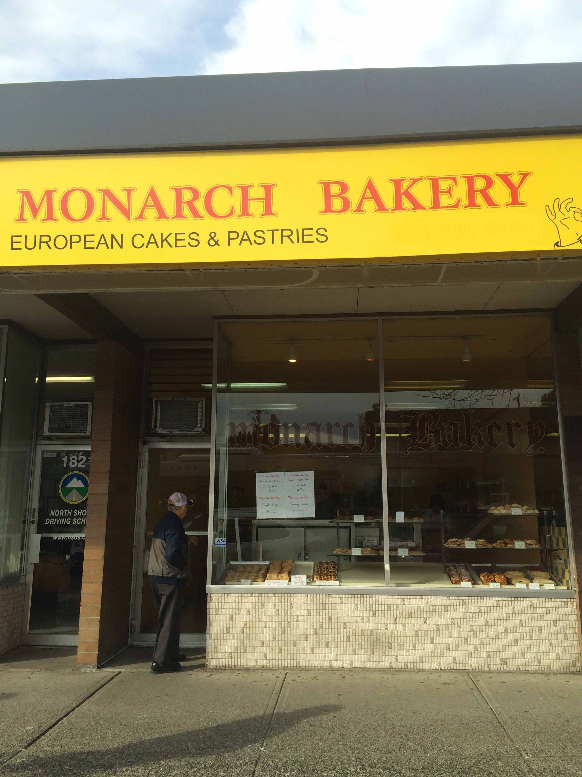 Menu of Monarch Bakery, Central Lonsdale, North Vancouver