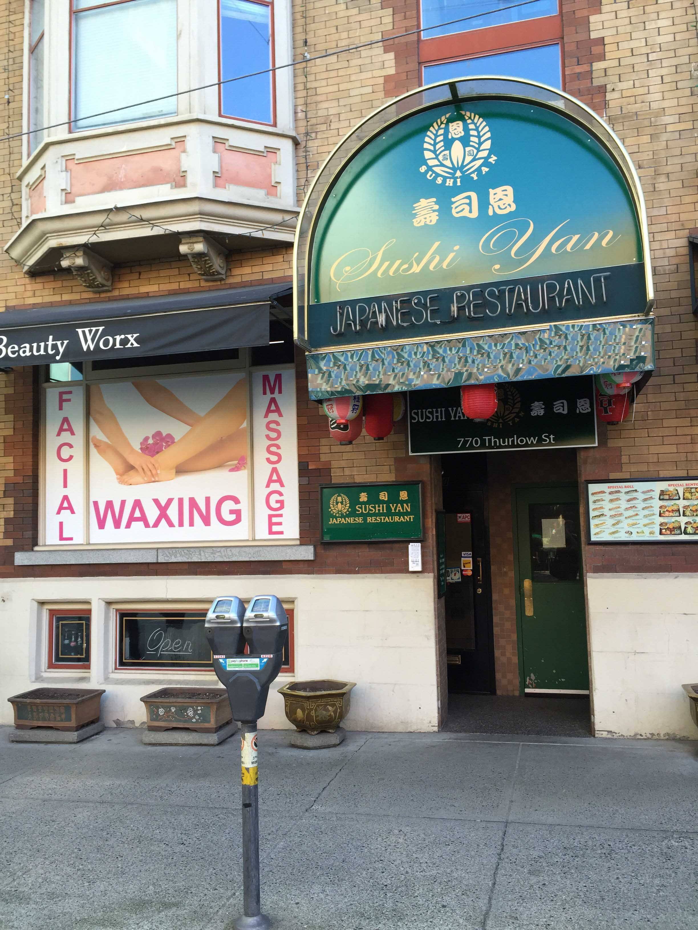 Menu of Sushi Yan, West End, Vancouver