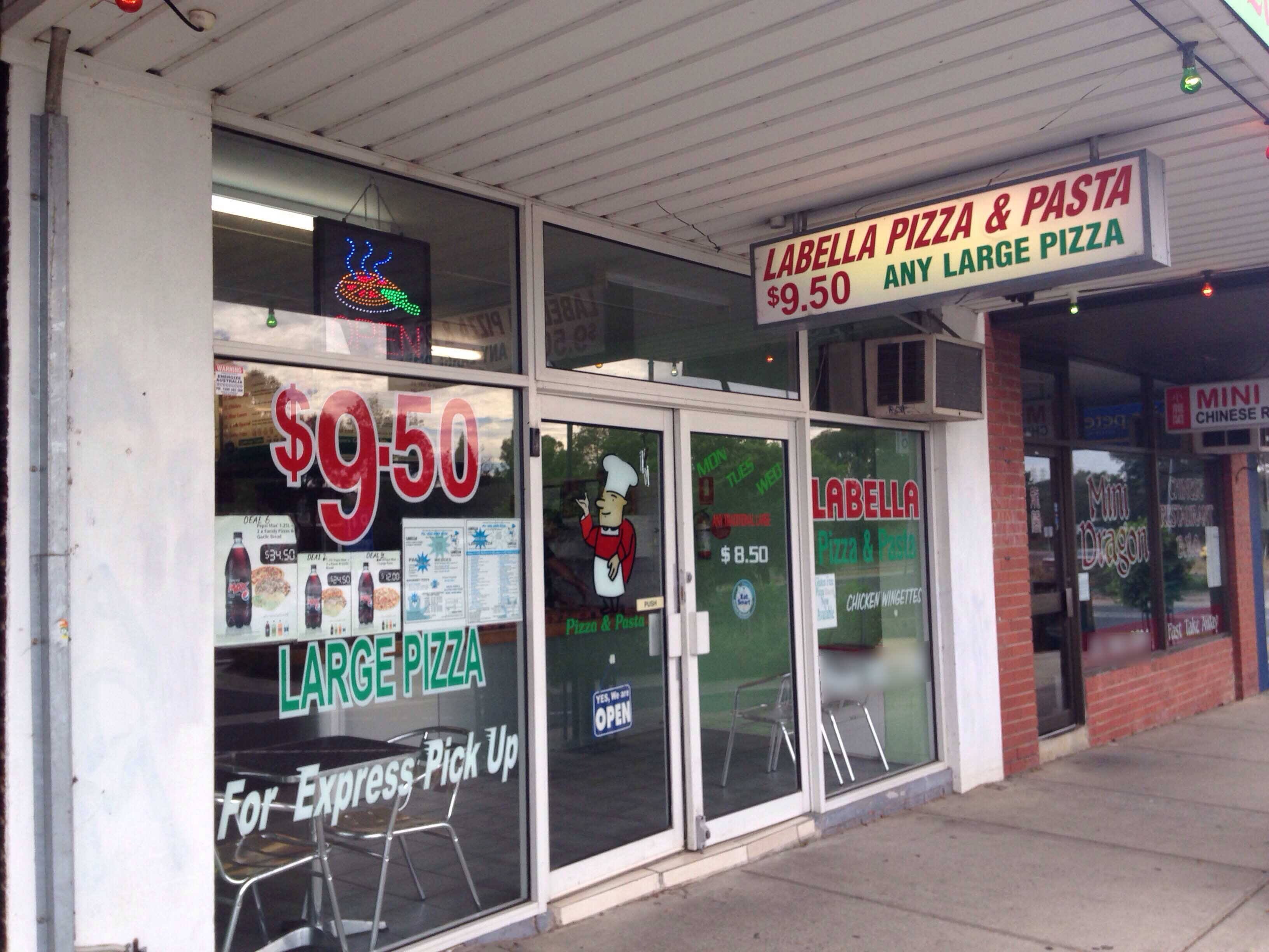 Menu of Labella Pizza & Pasta, Wantirna, Melbourne