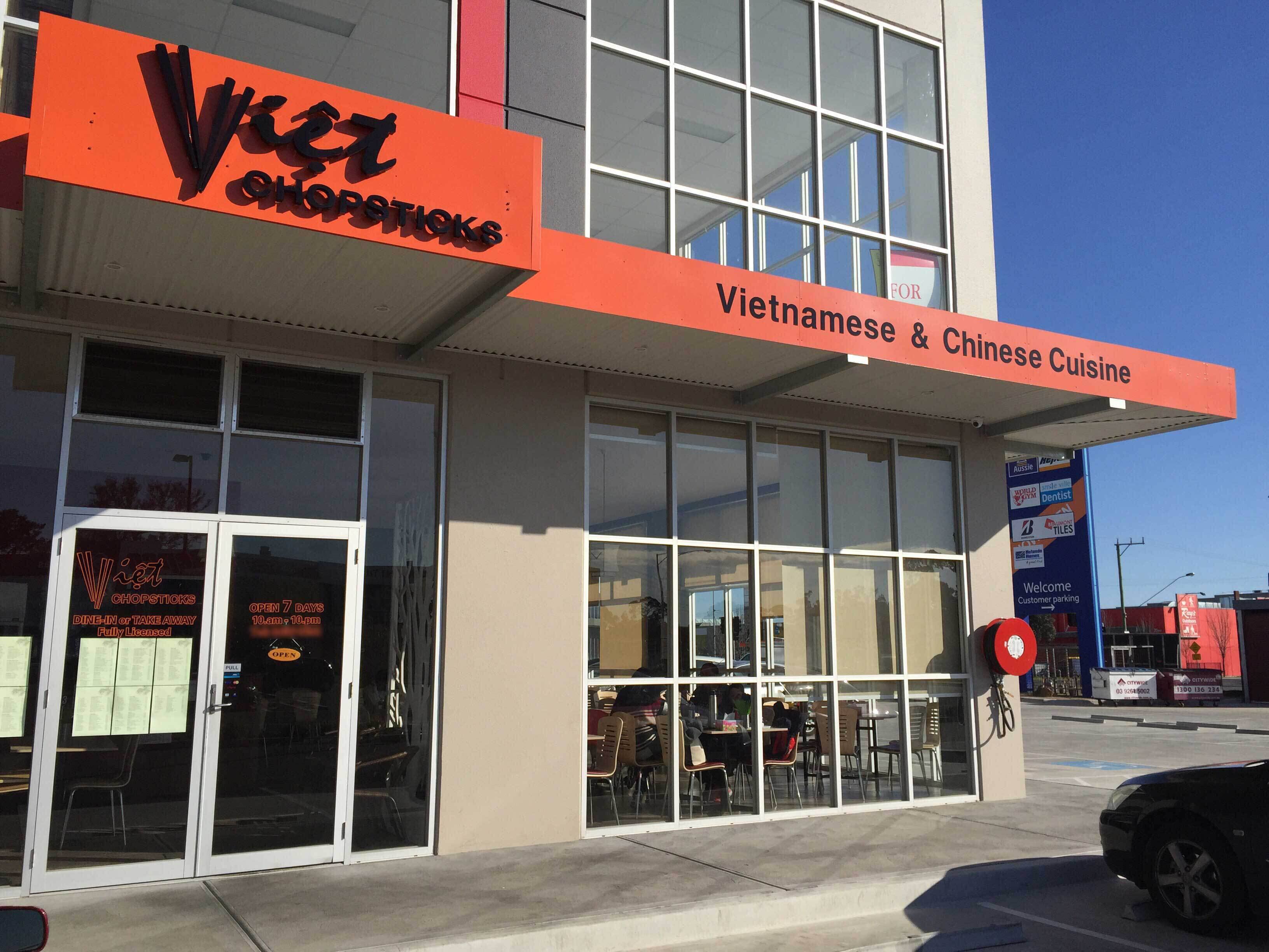 Menu of Viet Chopsticks, South Morang, Melbourne