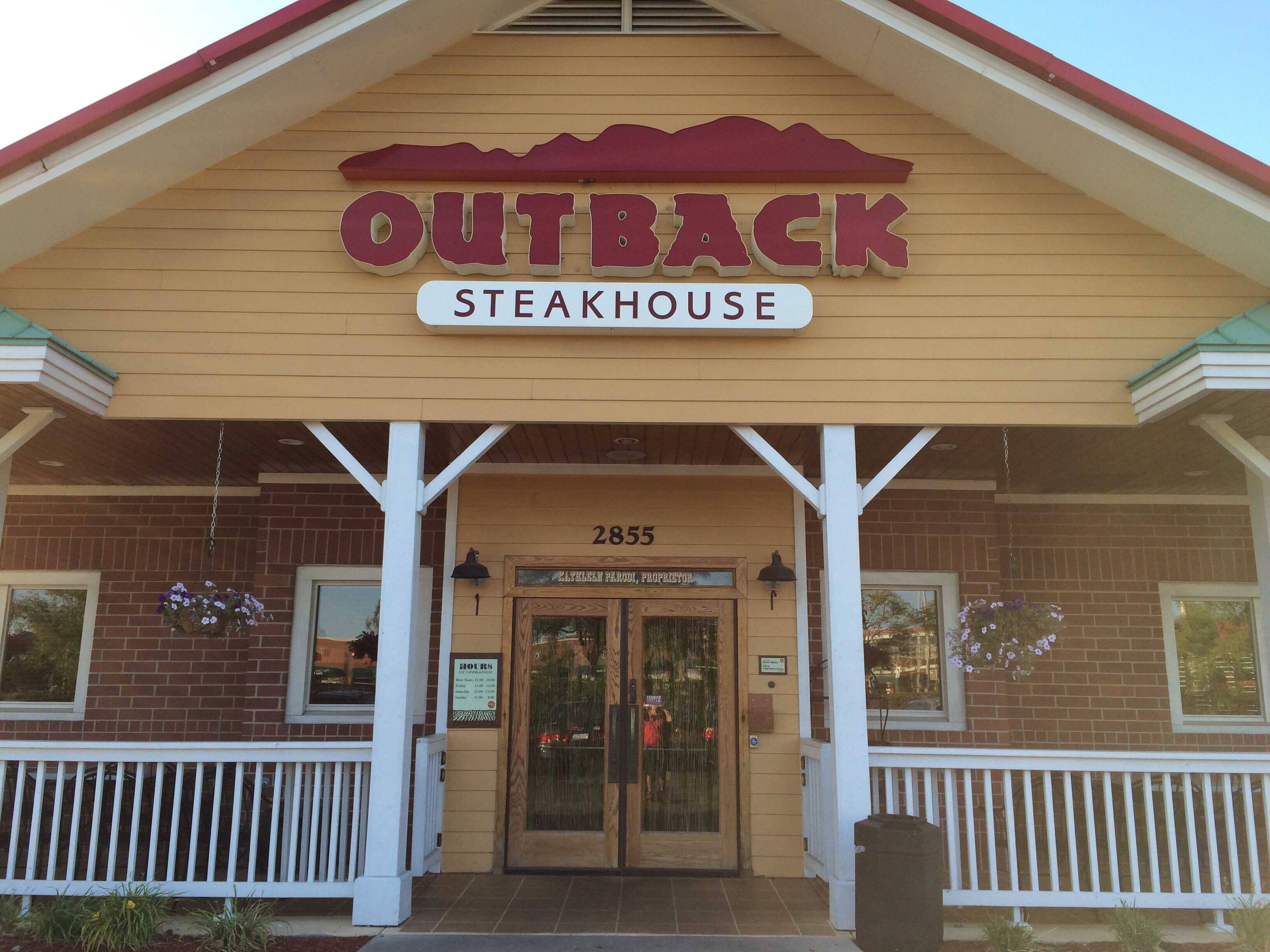 Menu of Outback Steakhouse, Naperville, Chicago