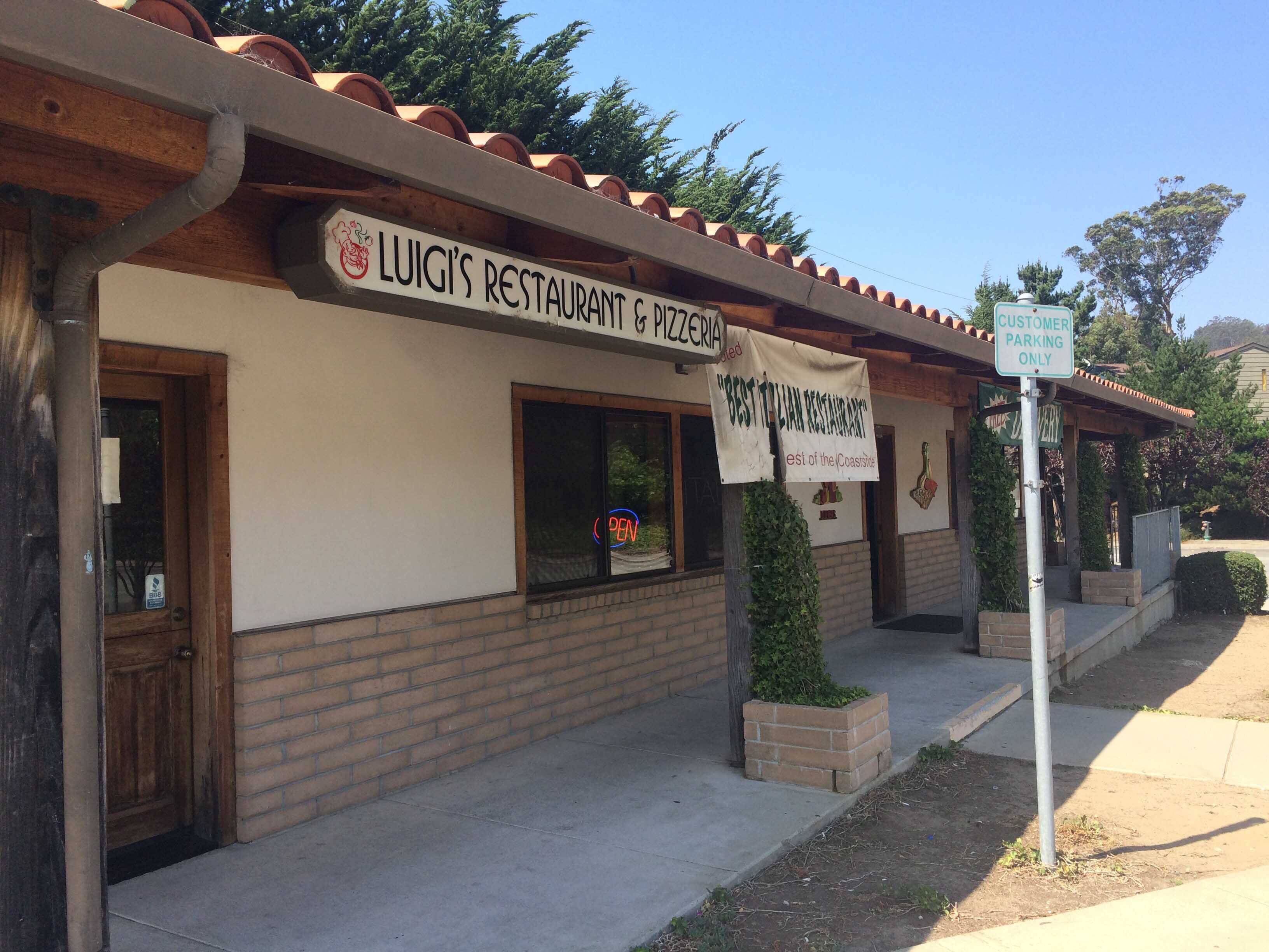 Menu of Luigi Restaurant & Pizzeria, Pacifica, Pacifica