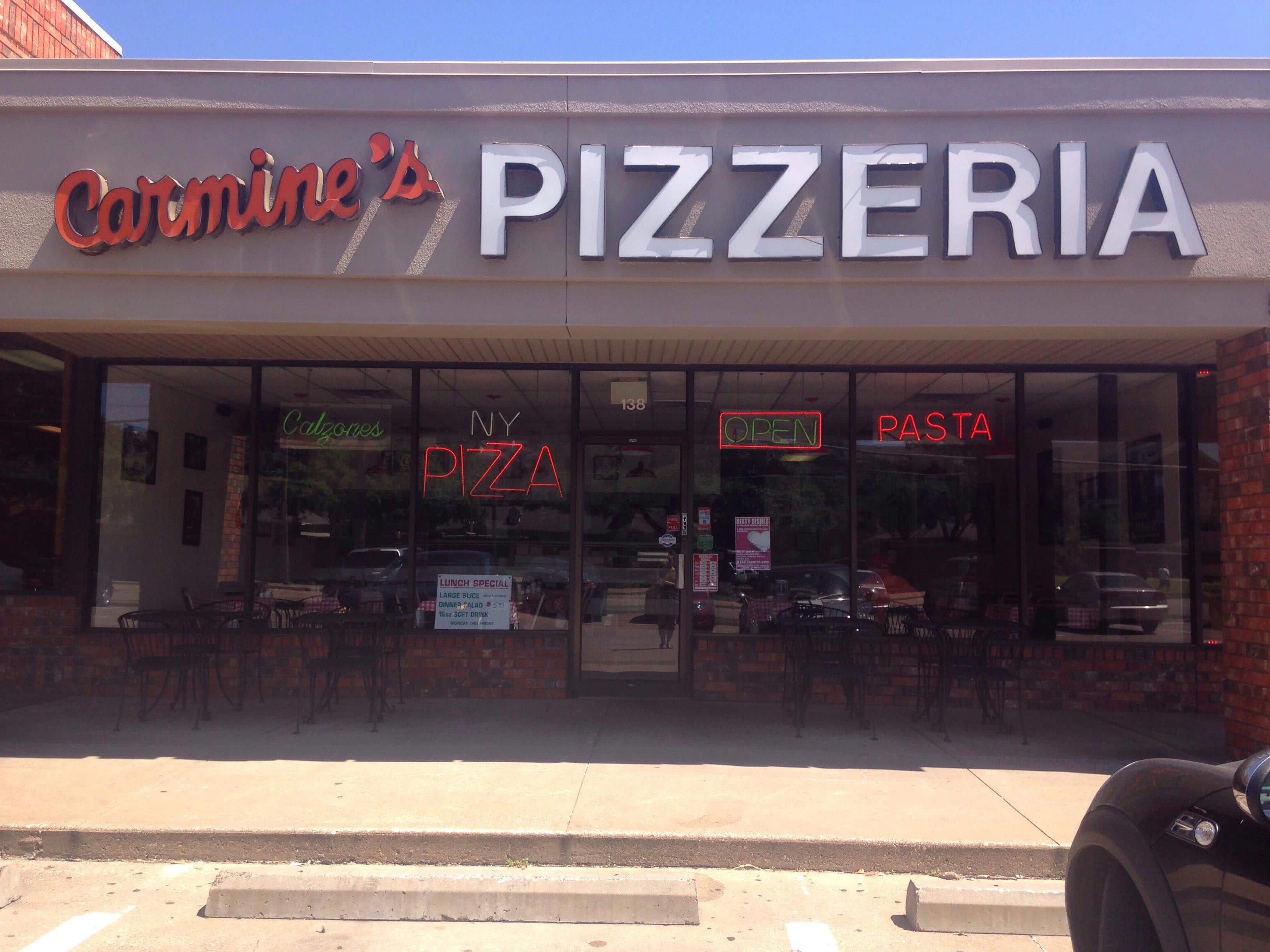 Menu of Carmine's Pizzeria, Dallas, Addison