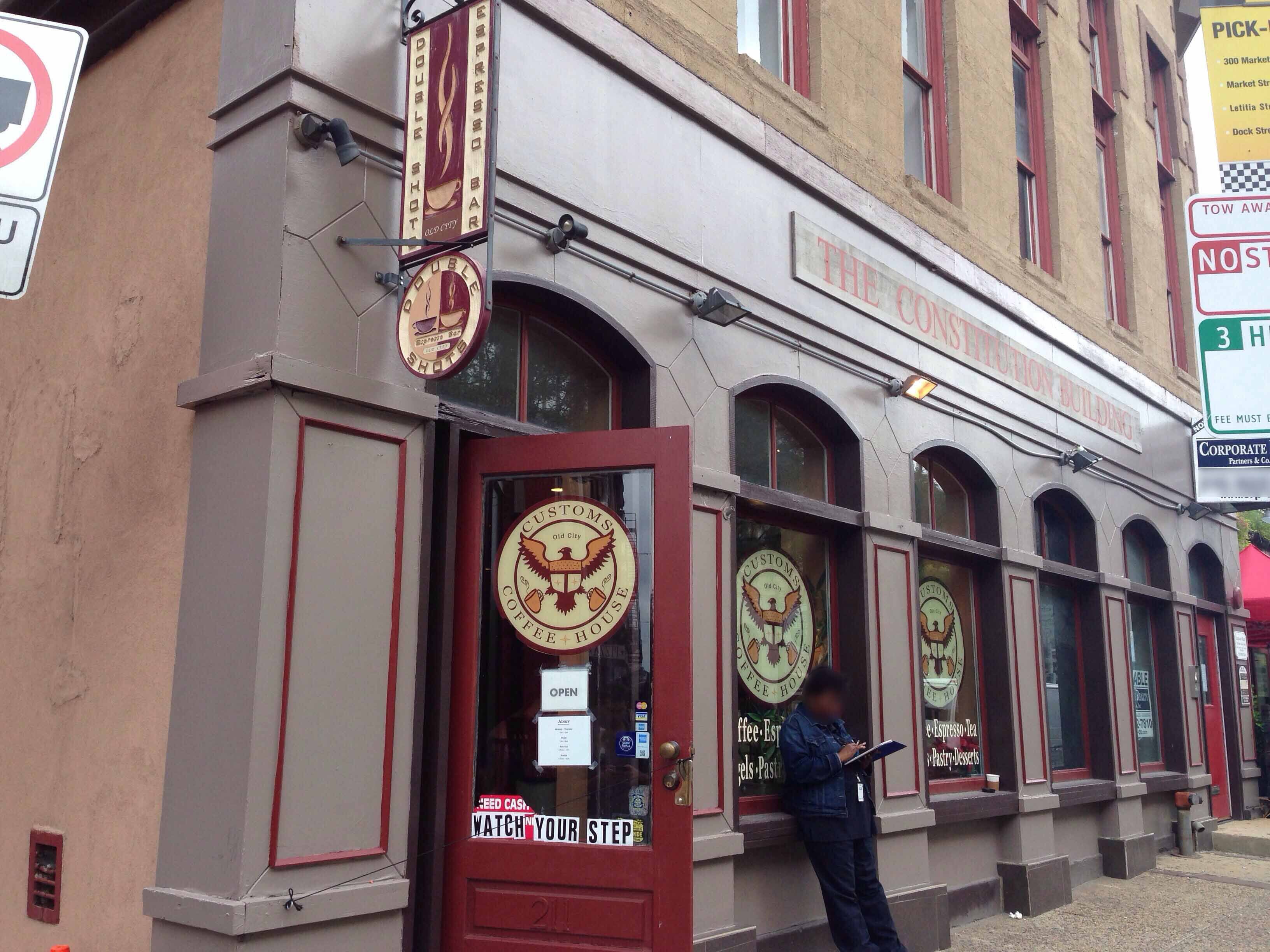 Menu of Customs Coffee House, Old City, Philadelphia