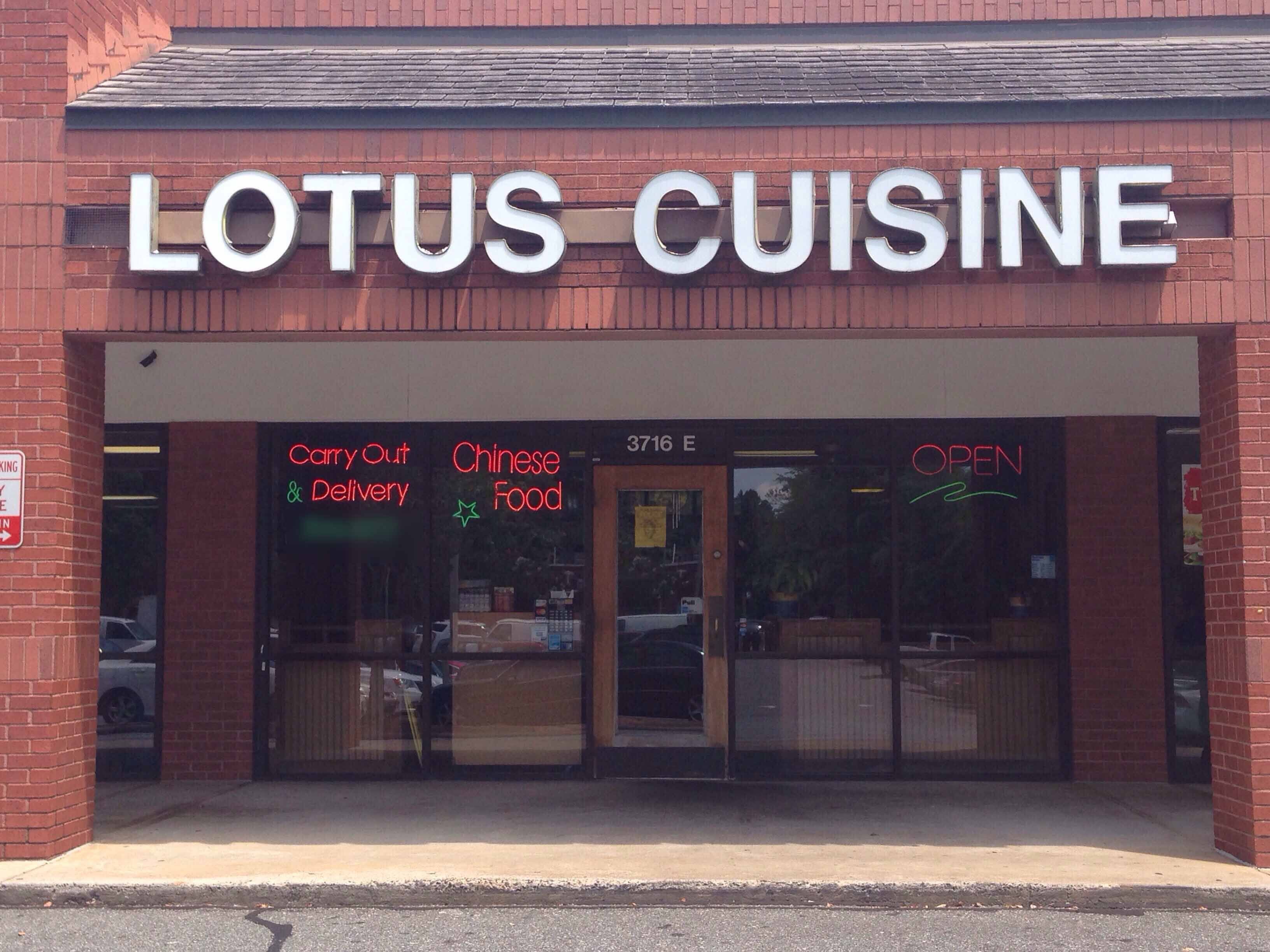 Menu of Lotus, Prosperity Church Road, Charlotte