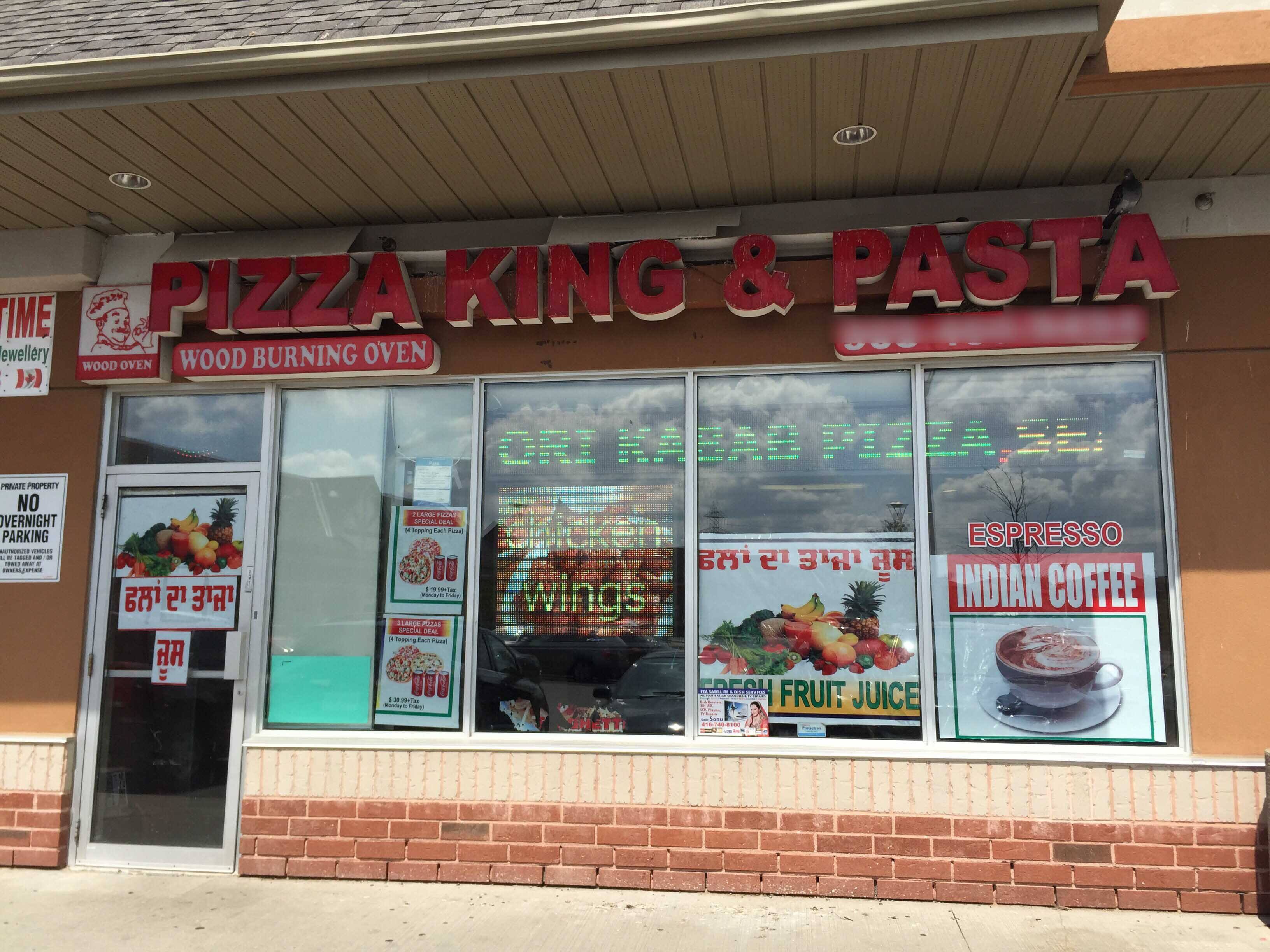 Menu of Pizza King & Pasta, Brampton, Toronto