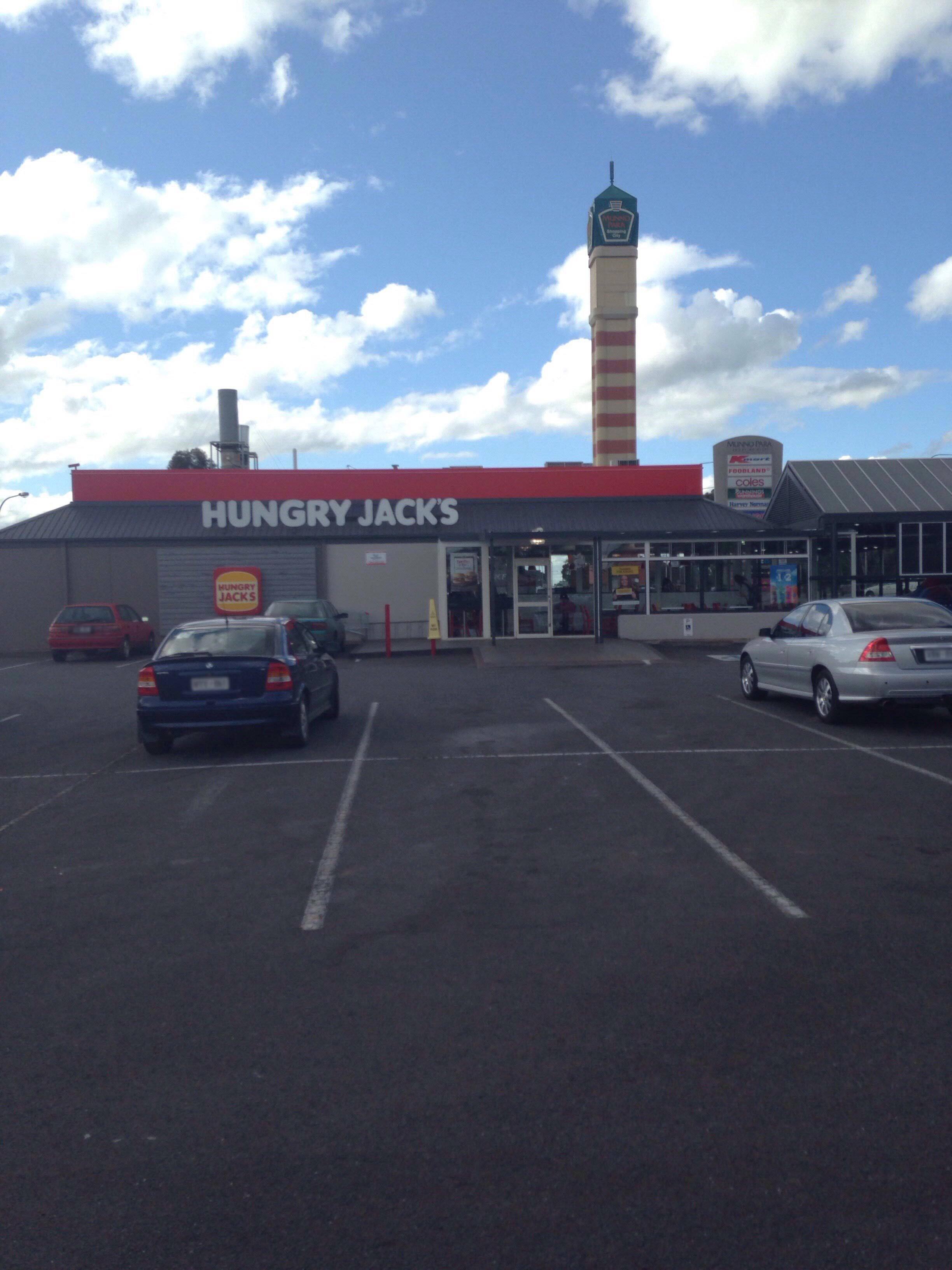 Menu of Hungry Jack's, Smithfield, Adelaide