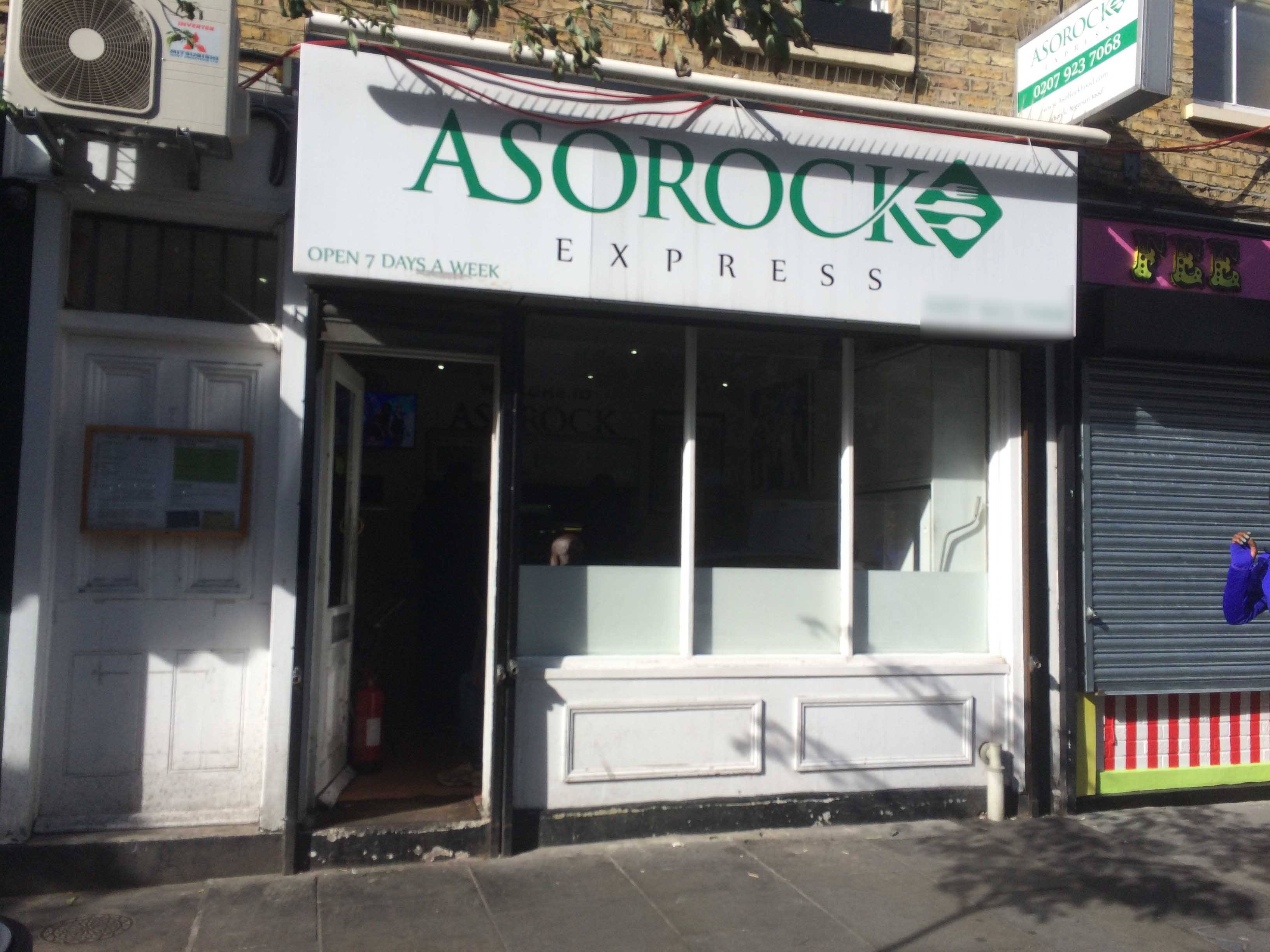 Menu of Asorock, Dalston, London