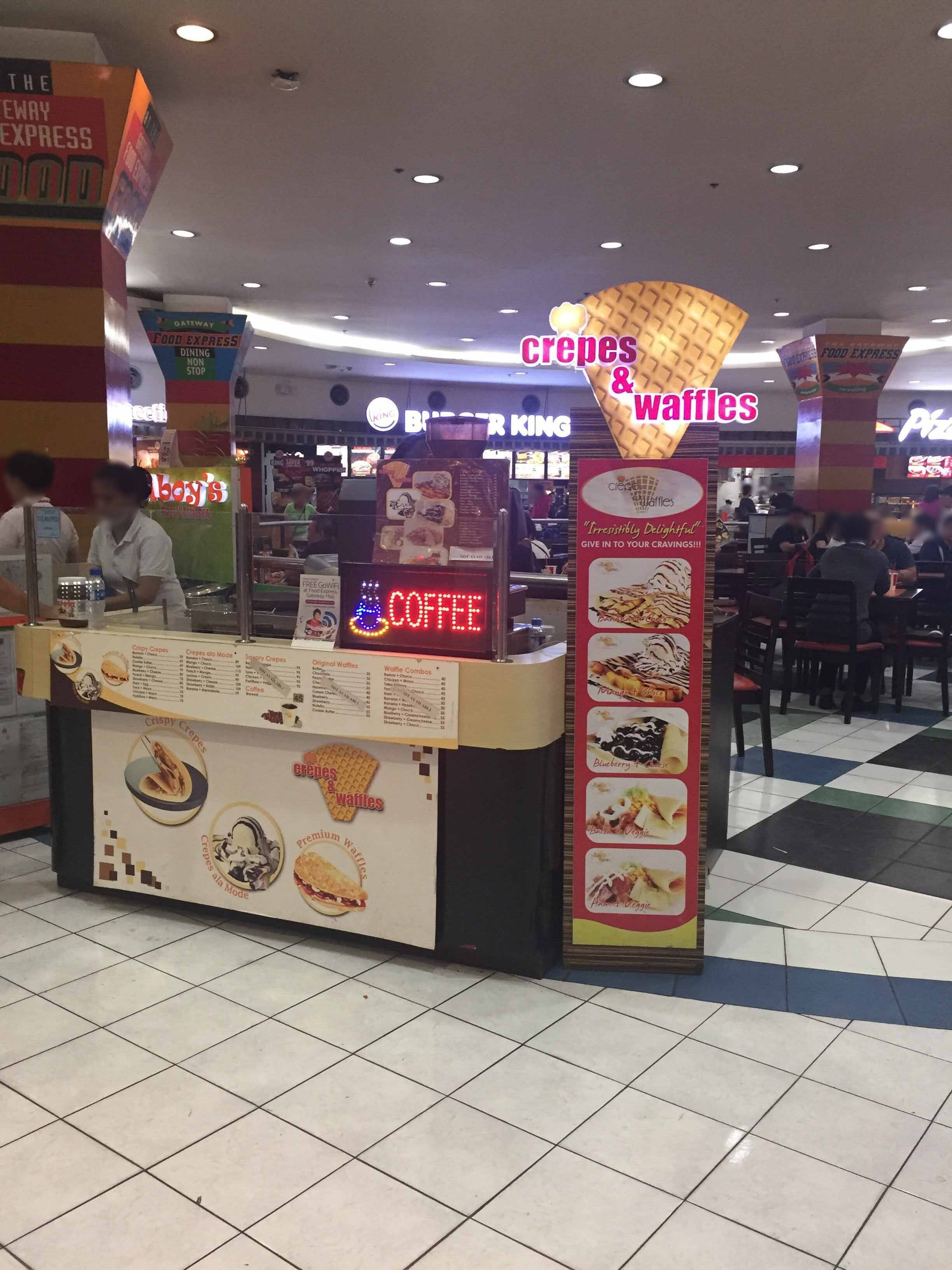 Menu of Crepes & Waffle, Cubao, Quezon City