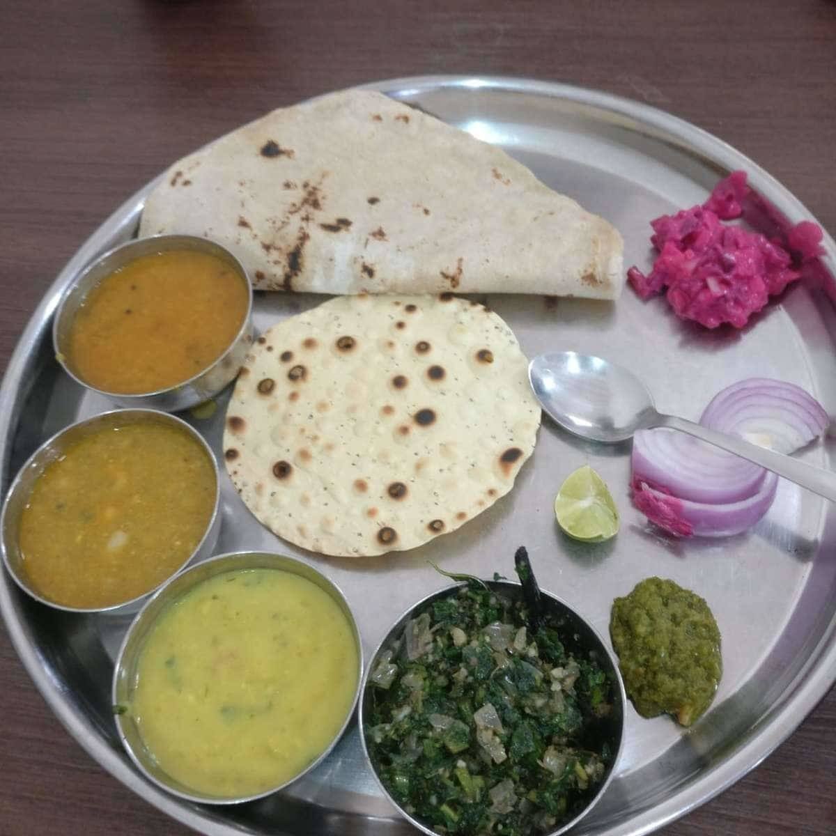 maharashtrian thali, veg thali, puran poli, bhakri, vegetarian restaurants - Poona Guest House - img4