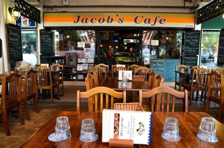 Menu of Jacob's Cafe, Changi, Singapore