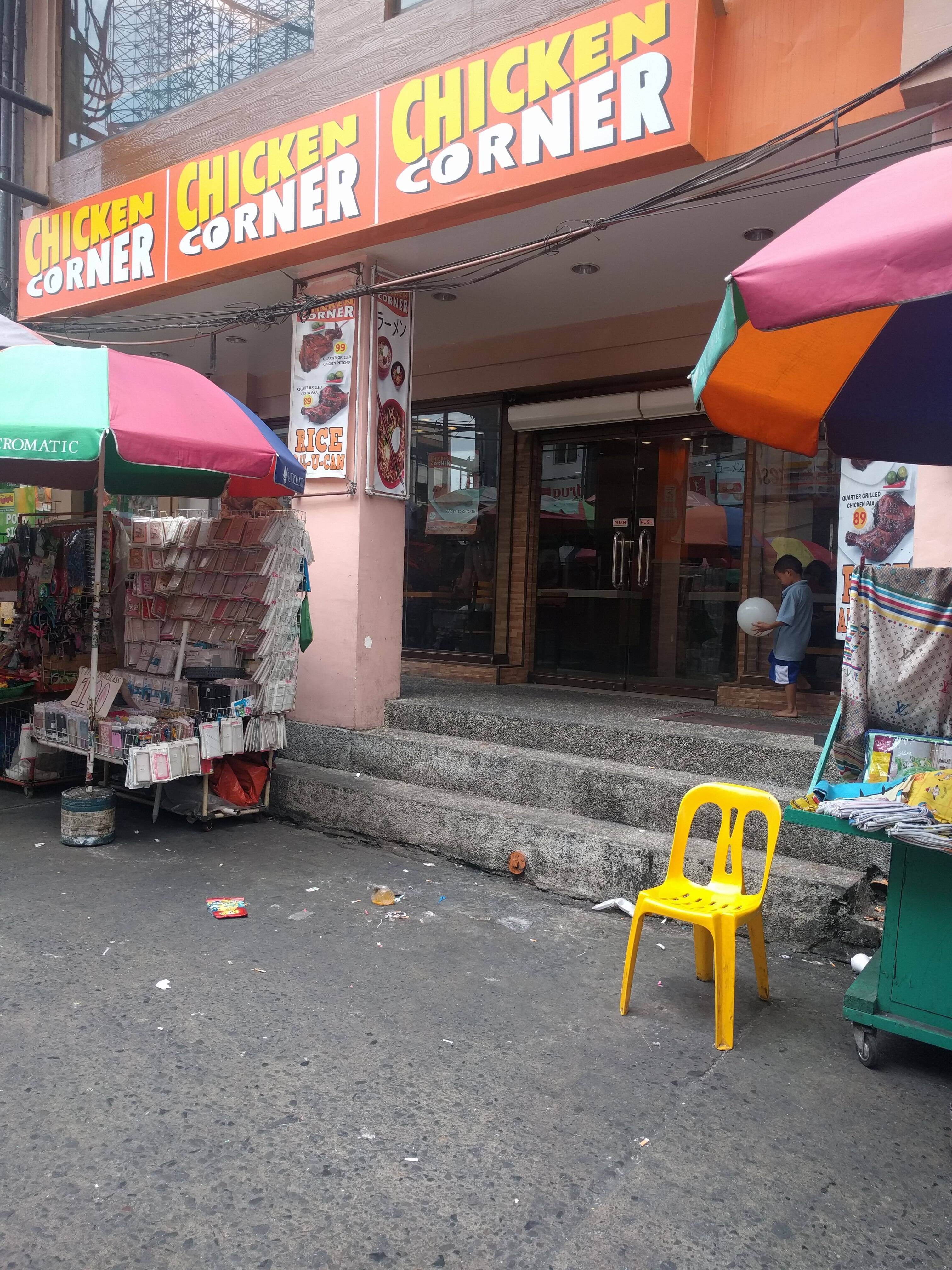 Menu of Chicken Corner, Quiapo, Manila