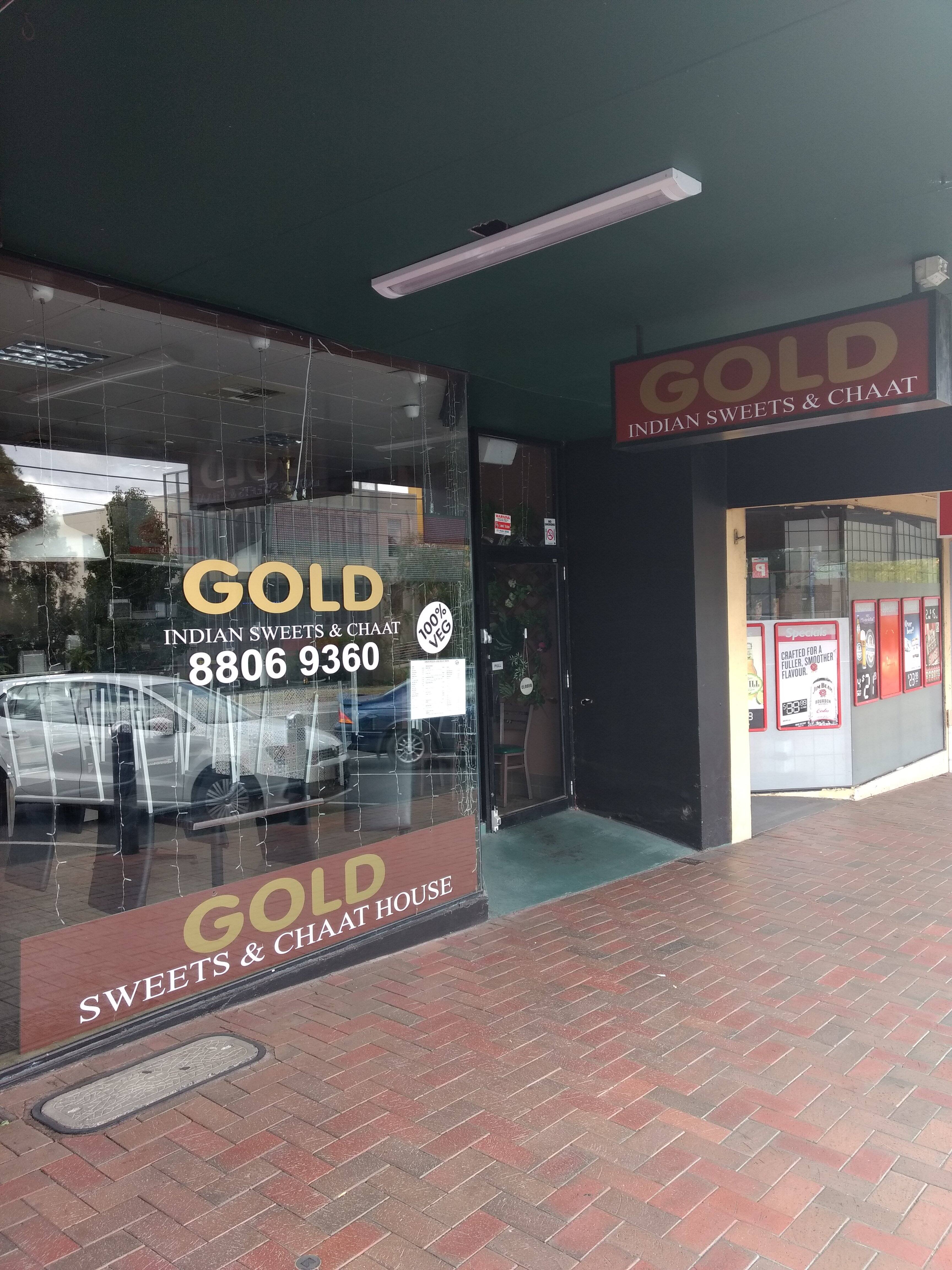 Gold Indian Sweets Chaat Menu