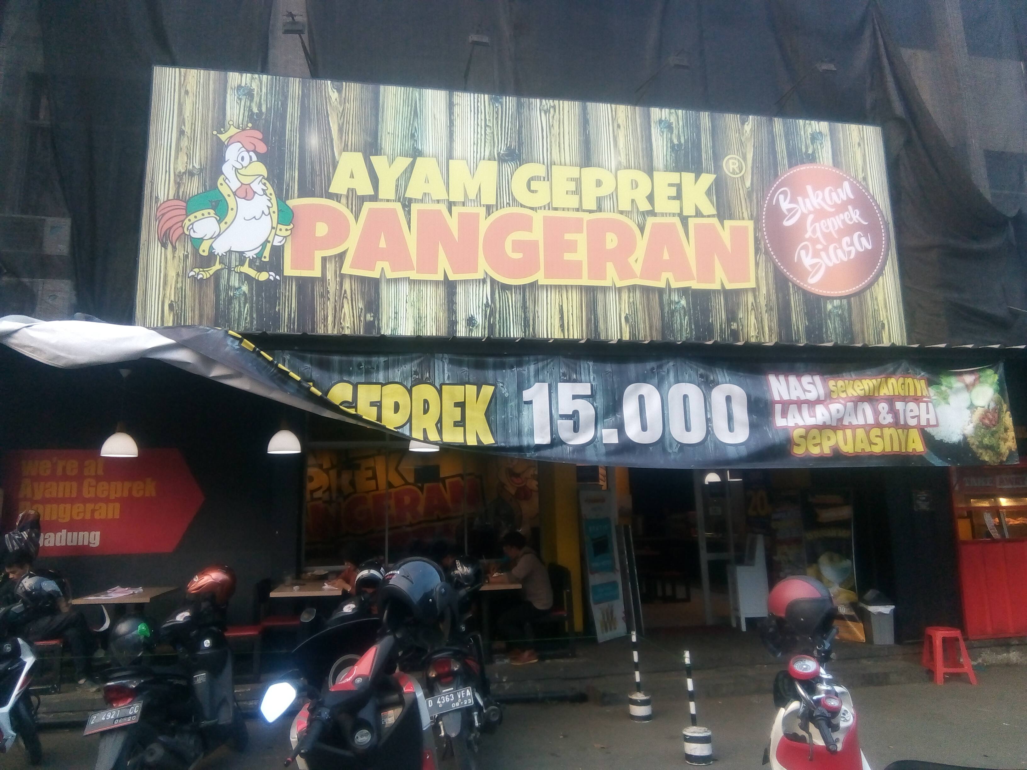 Ayam: ayam geprek pangeran menu