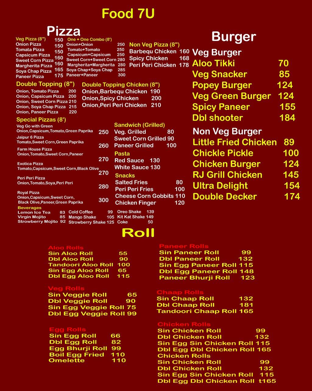 Food 7U, Vaishali Nagar, Jaipur Zomato