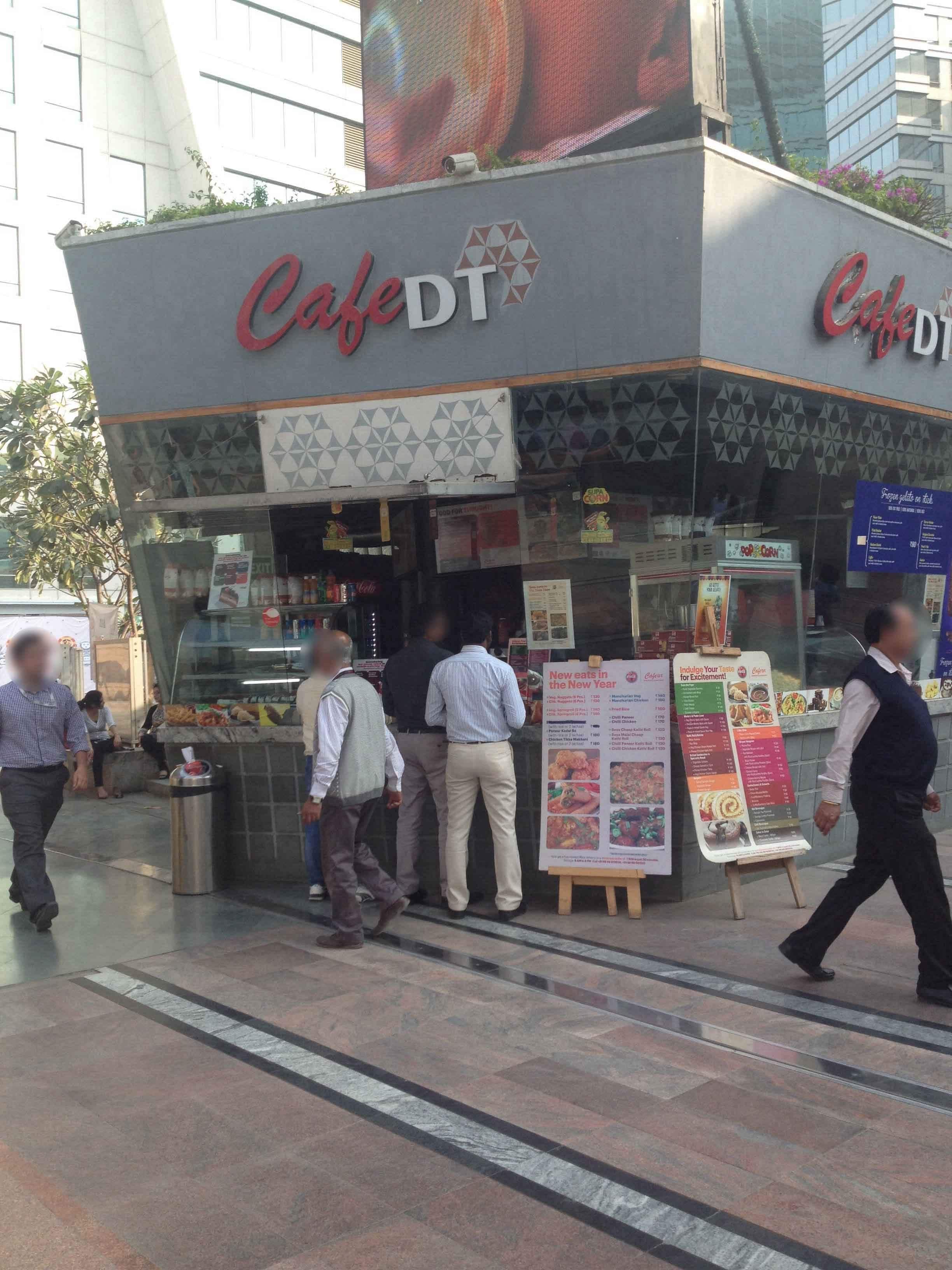 Menu of Cafe DT, DLF Cyber City, Gurgaon