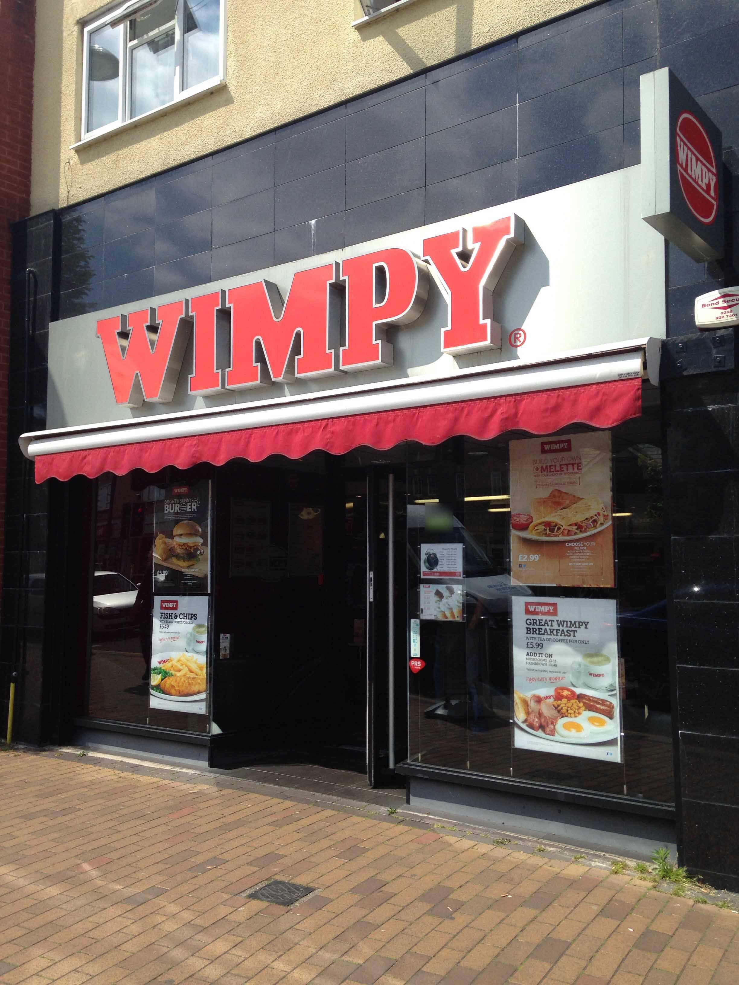 Wimpy Menu, Menu for Wimpy, Addlestone, London
