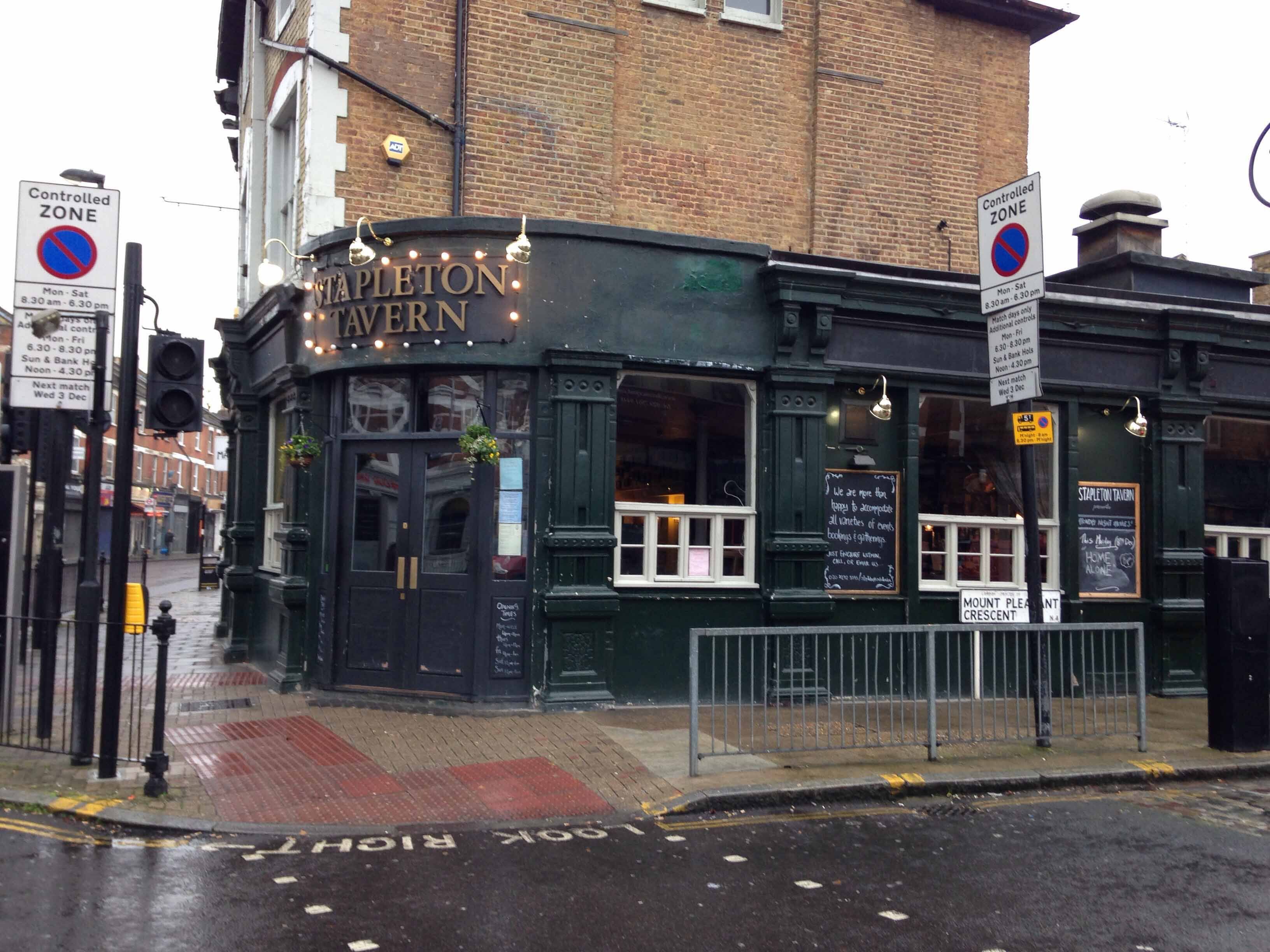 The Stapleton Tavern Menu, Menu for The Stapleton Tavern, Crouch End