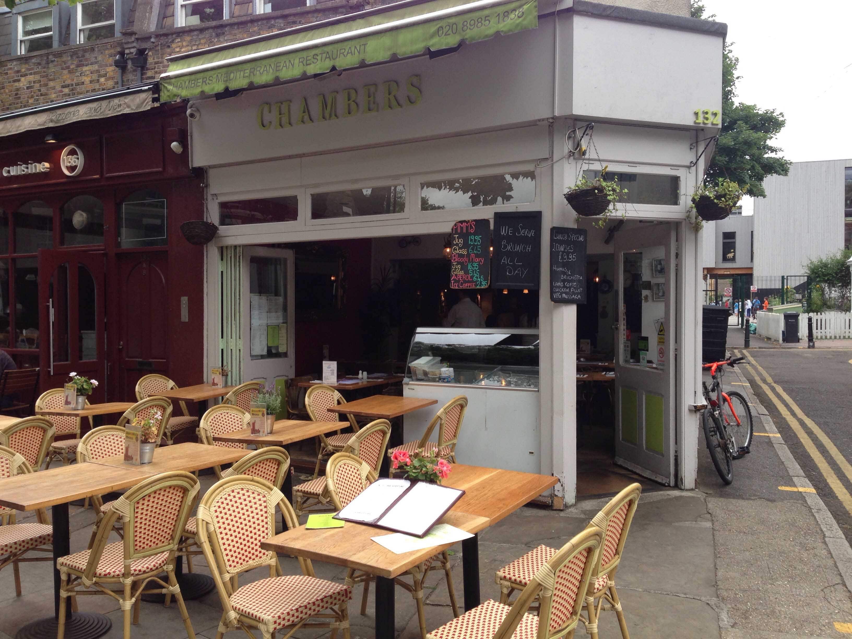 Menu of Chambers, Hackney, London
