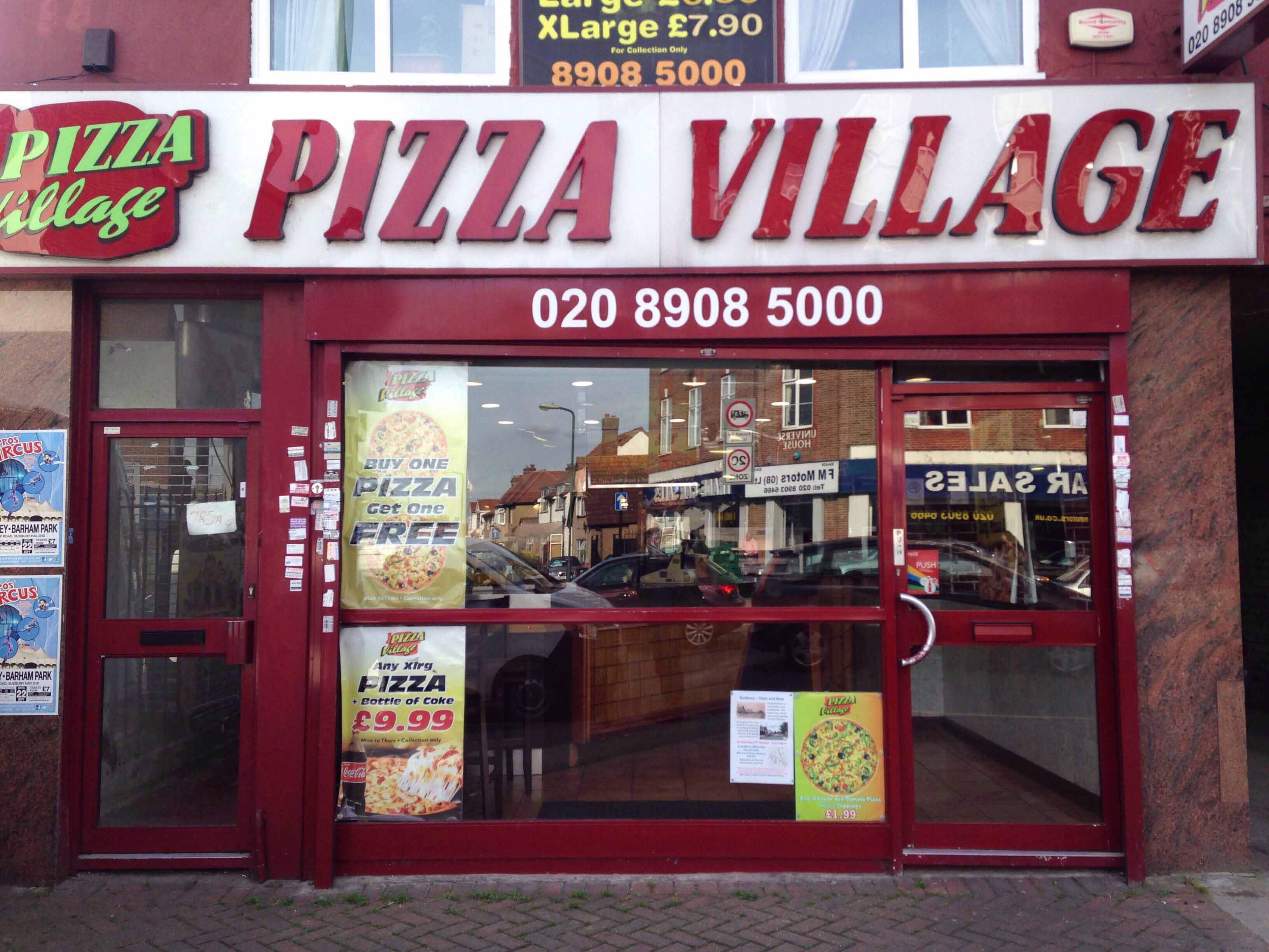 Menu of Pizza Village, Wembley, London