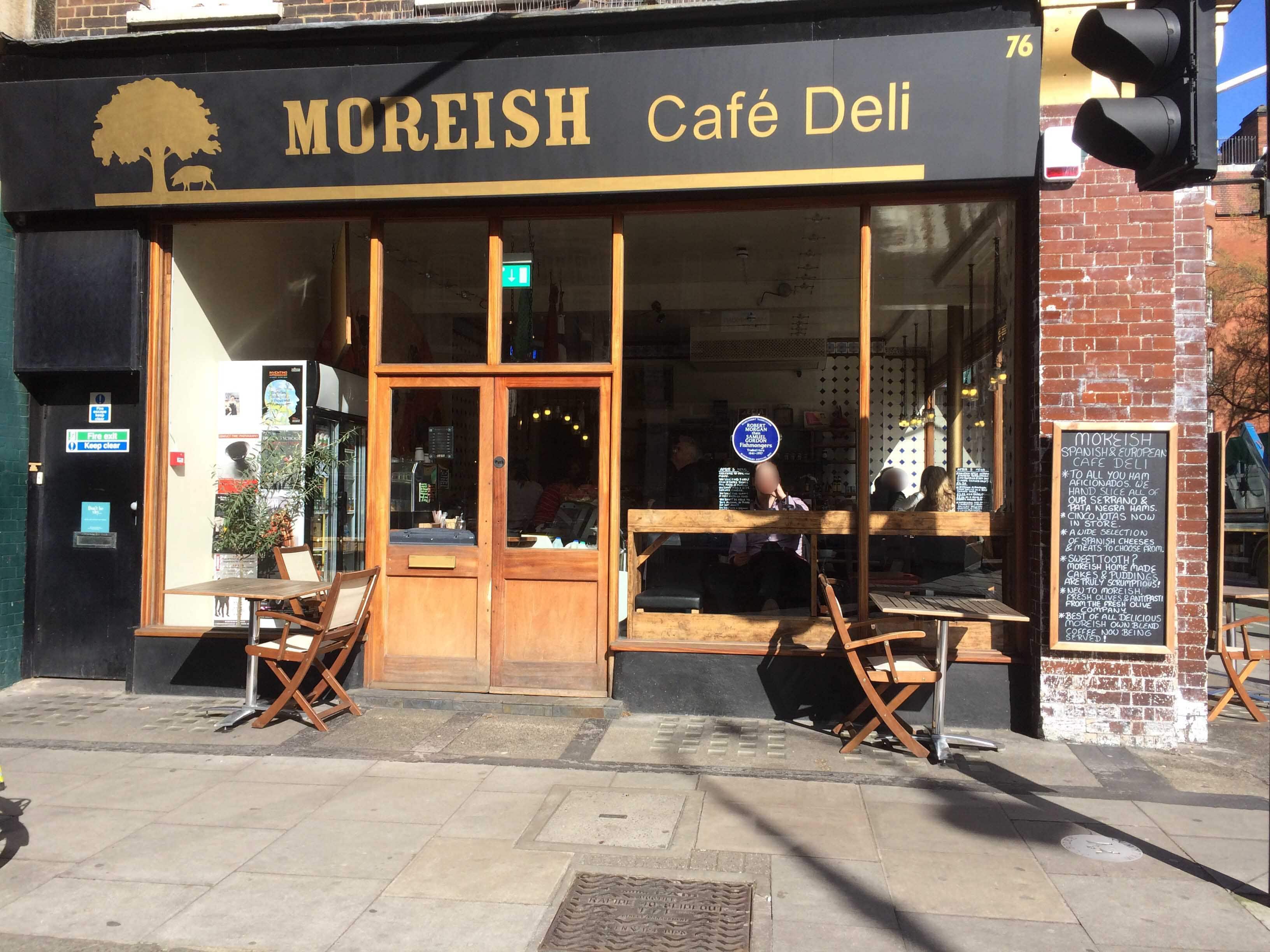 Menu of Moreish Café Deli, Marchmont Street, Bloomsbury, London