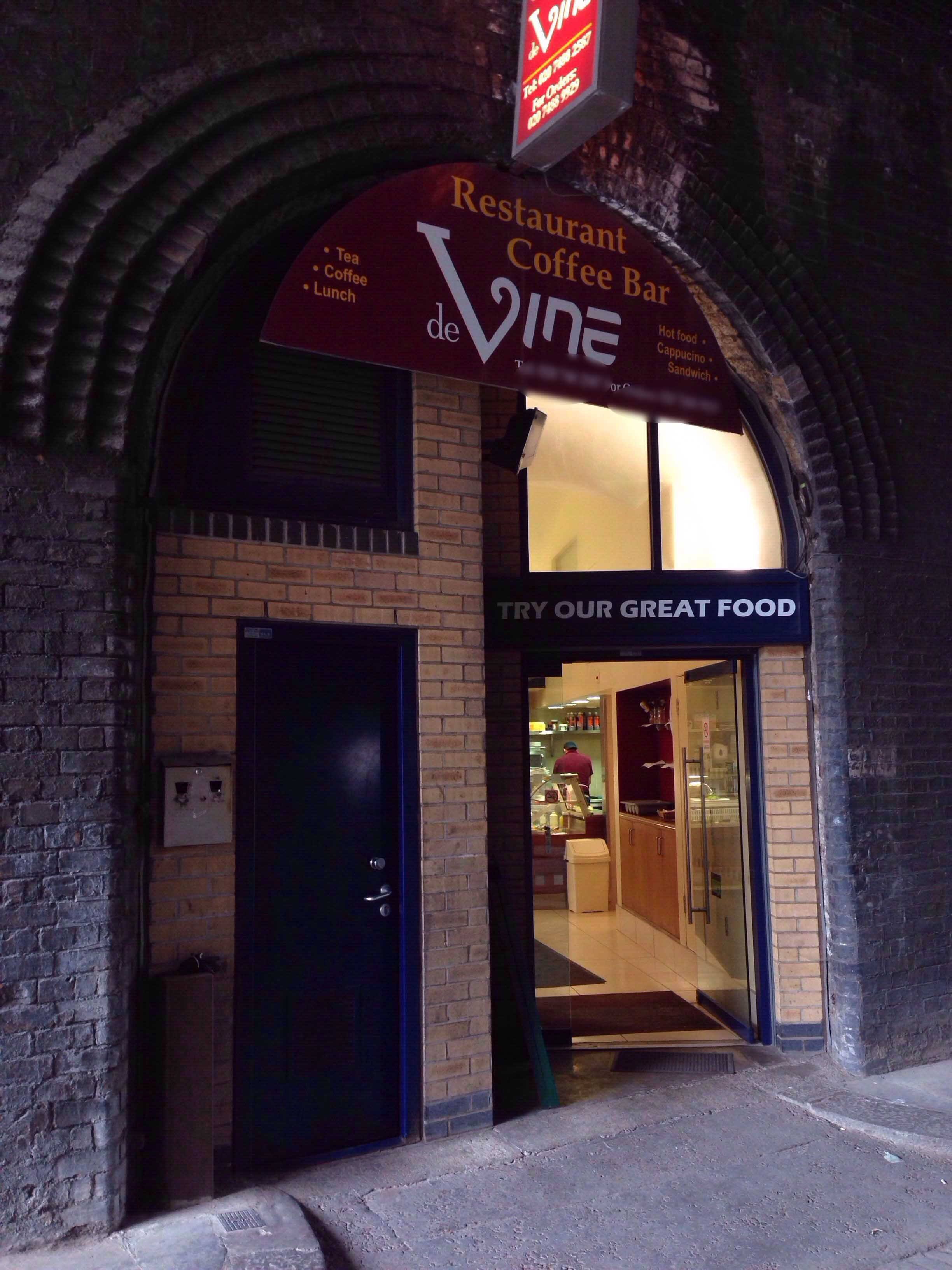 De Vine Coffee Bar, Vine Street, Tower Hill, London Zomato
