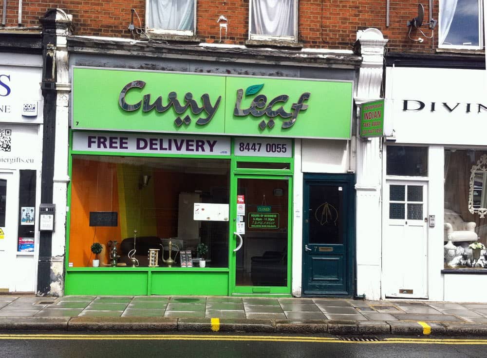 Menu of Curry Leaf, London
