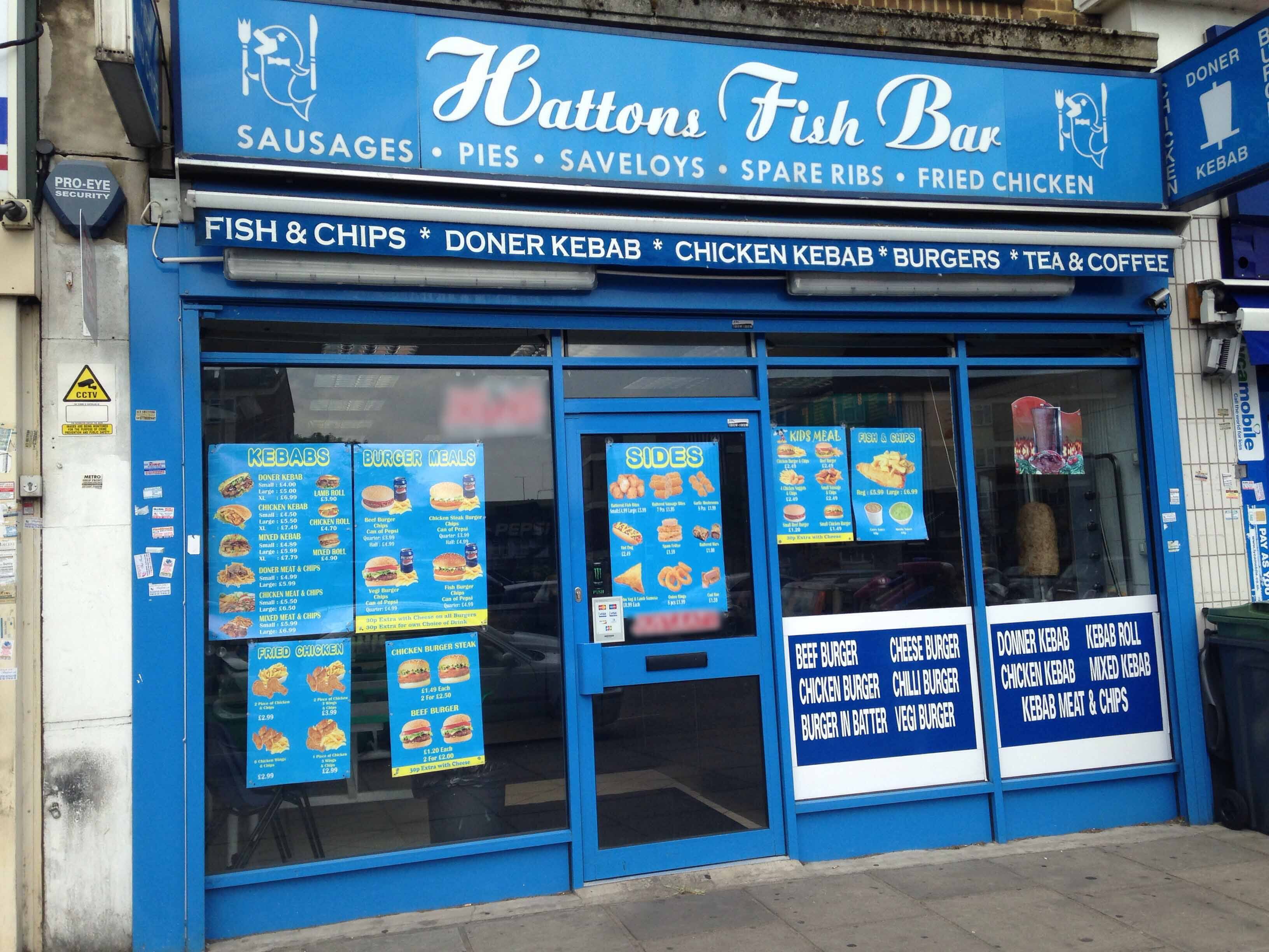 Menu of Hattons Fish Bar, Hayes, London