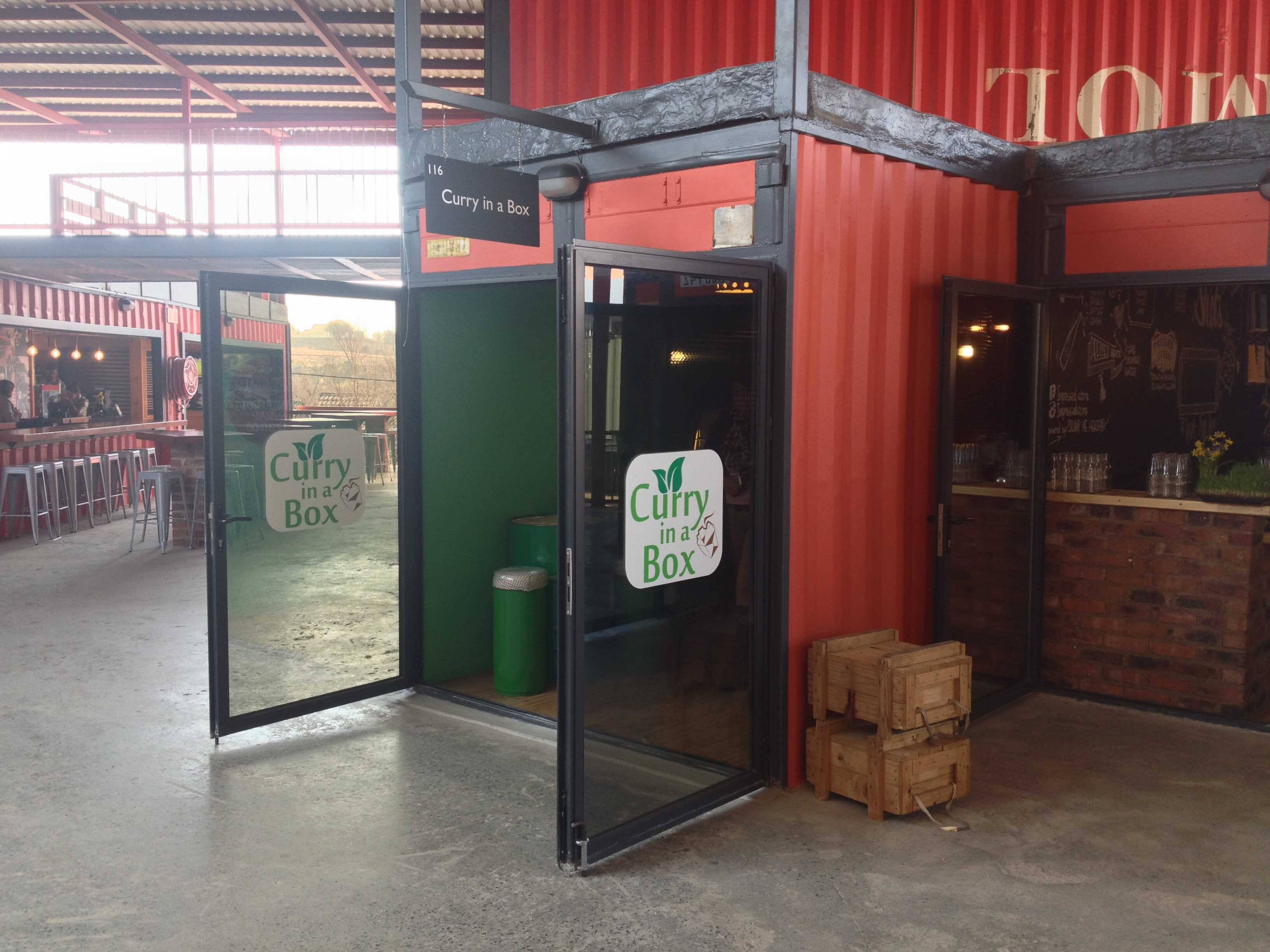 Menu of Curry in a Box, Melville, Johannesburg