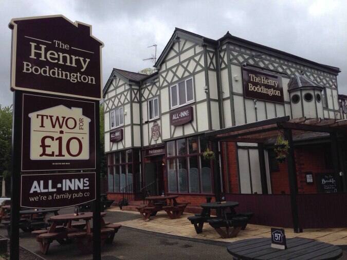 Henry Boddington Menu, Menu for Henry Boddington, Swinton, Manchester