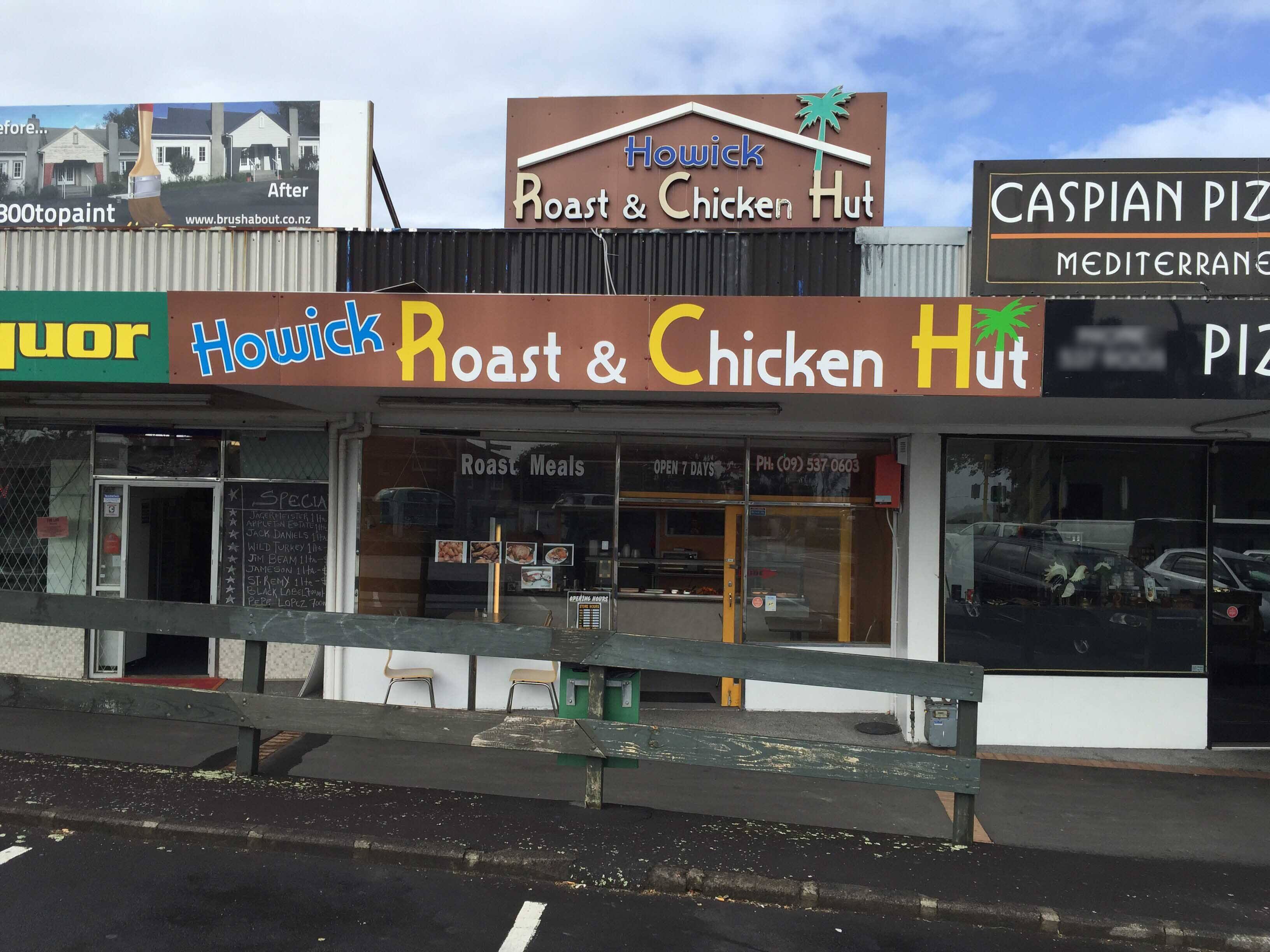 Menu of Howick Roast & Chicken Hut, Howick, Auckland