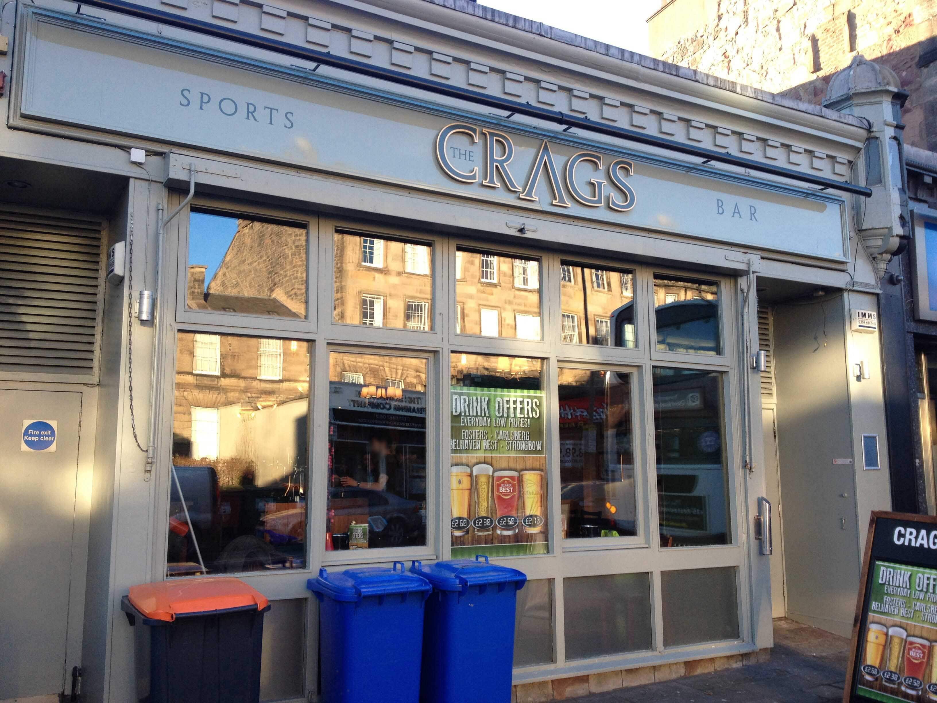 Menu of The Crags Bar, Newington, Edinburgh